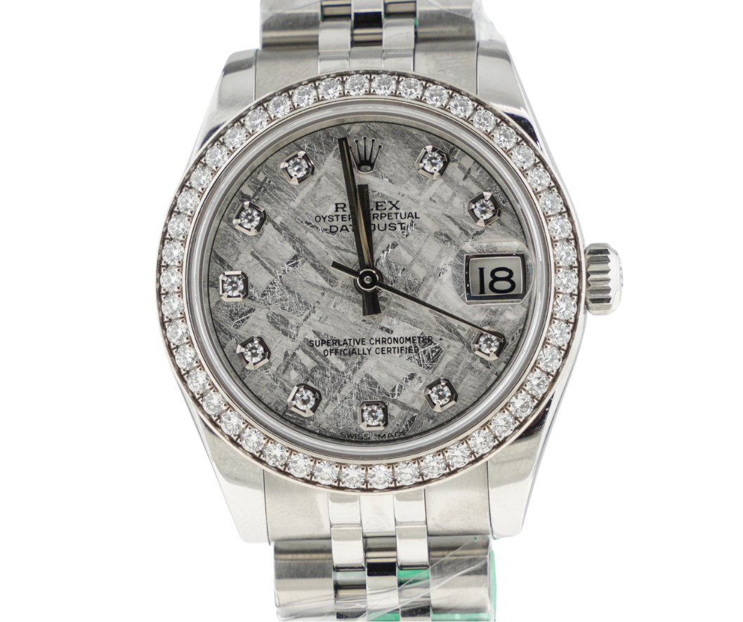 Rolex Datejust 31 – 178384, Stainless Steel Case with Meteorite Silver Diamond Dial, Jubilee Bracelet-Rolex-JD Watches NY