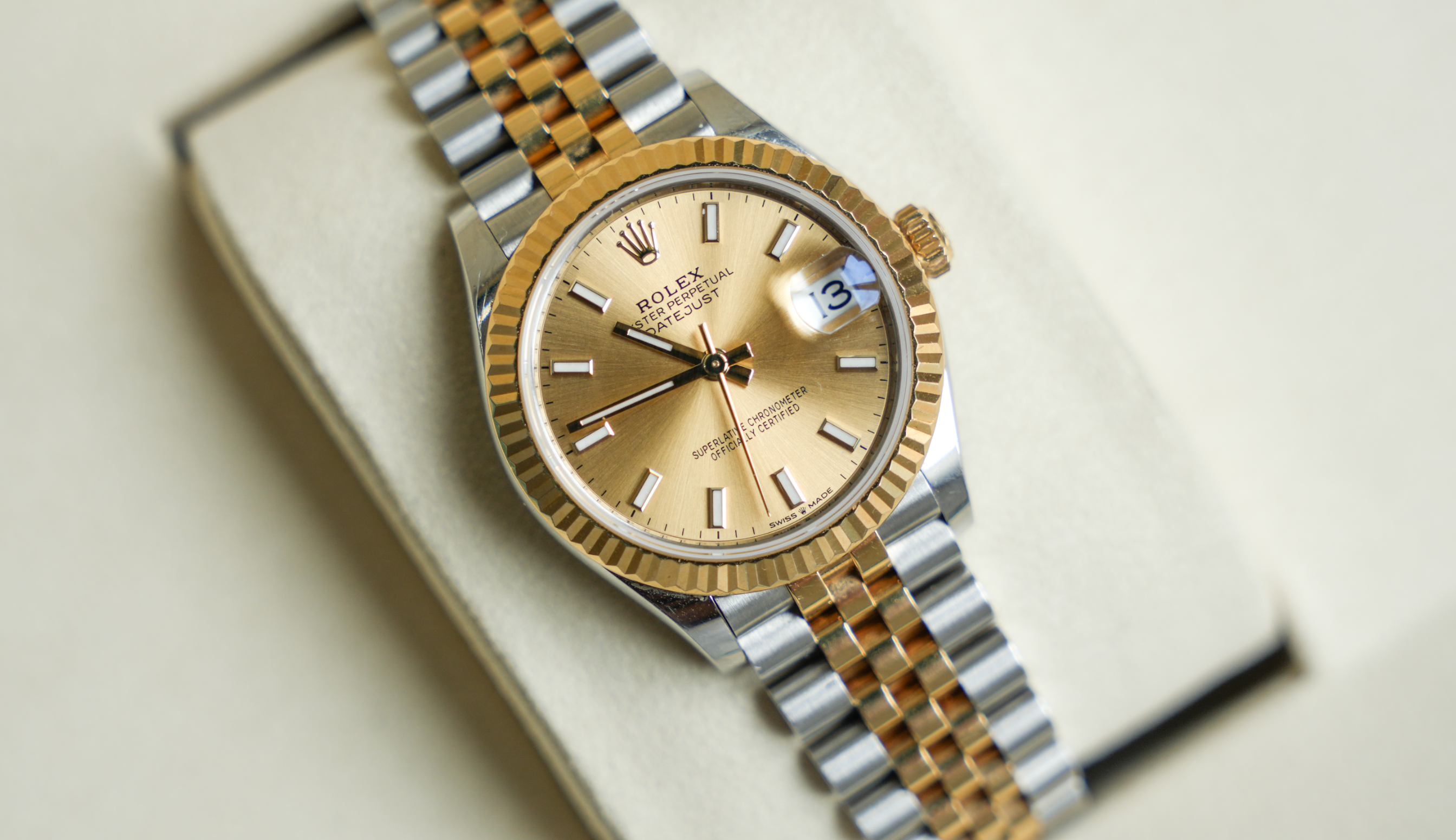 Rolex Datejust 31 Ref. 278273-0014 – Stainless Steel & 18k Yellow Gold, Champagne Dial: