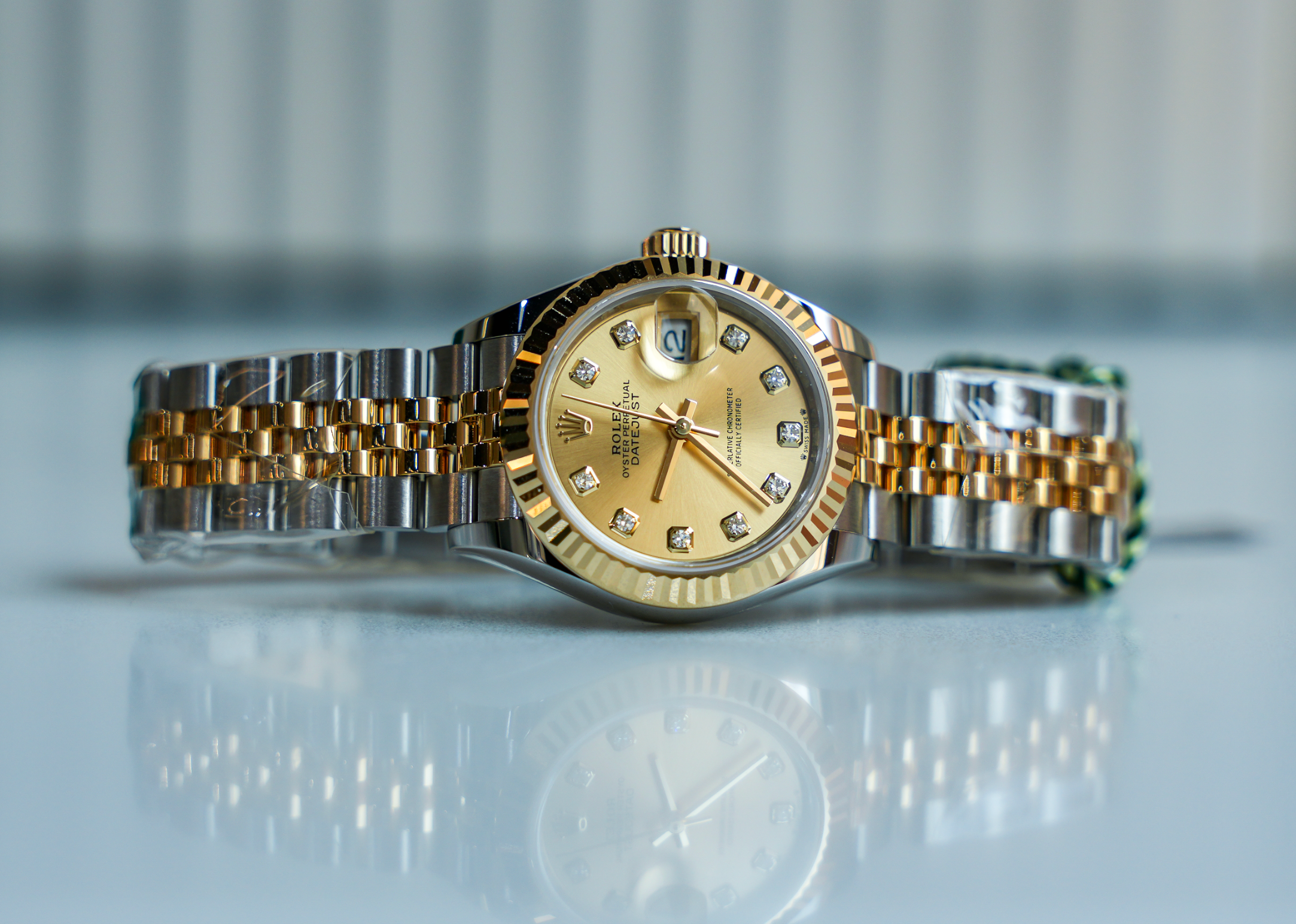 Rolex Datejust 31 – Yellow Rolesor Diamond Champagne Dial Ref. 278273-Rolex-JD Watches NY