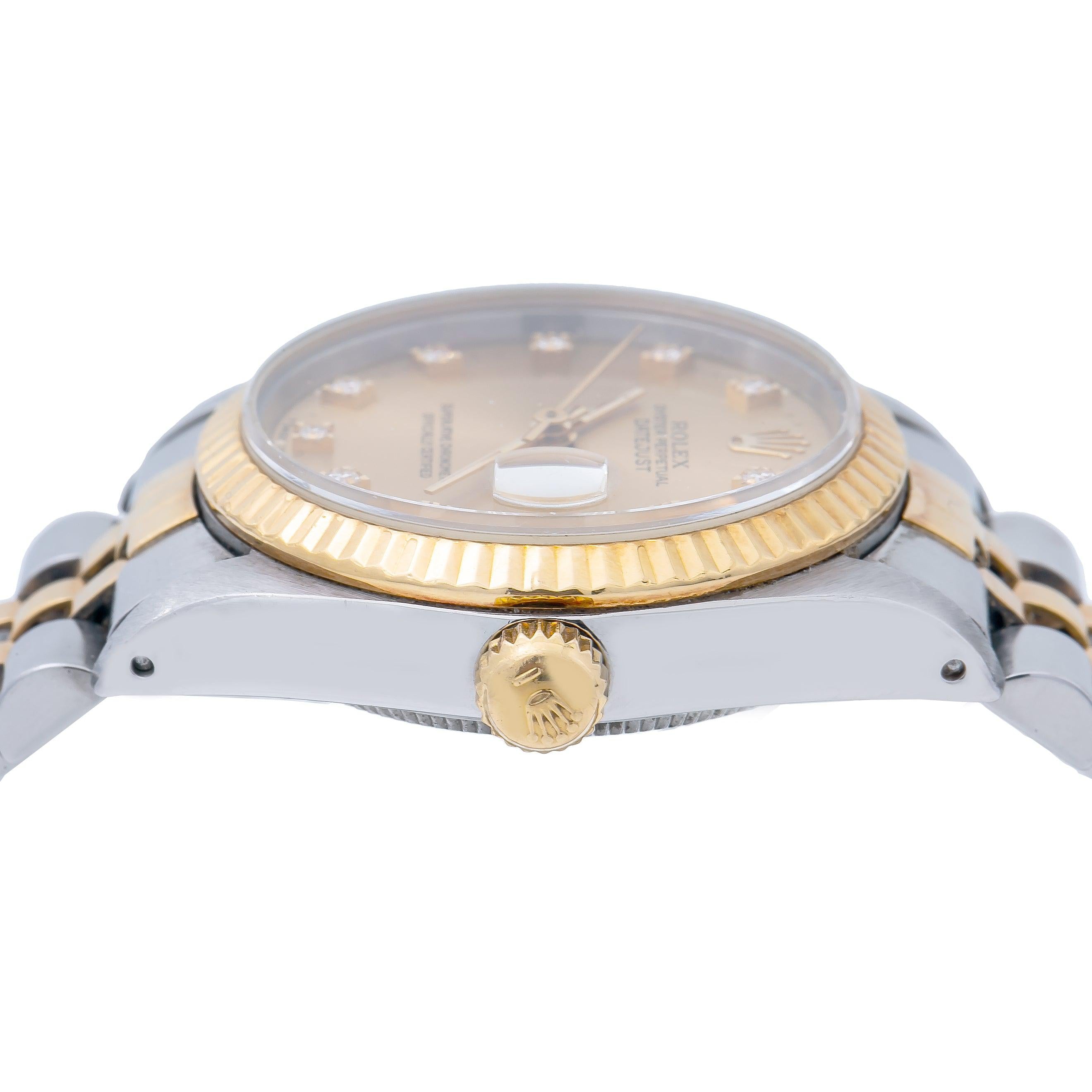 Rolex Datejust 31MM 68273 Stainless Steel and Yellow Gold Original Champagne Diamond Dial Jubilee Bracelet-Rolex-JD Watches NY