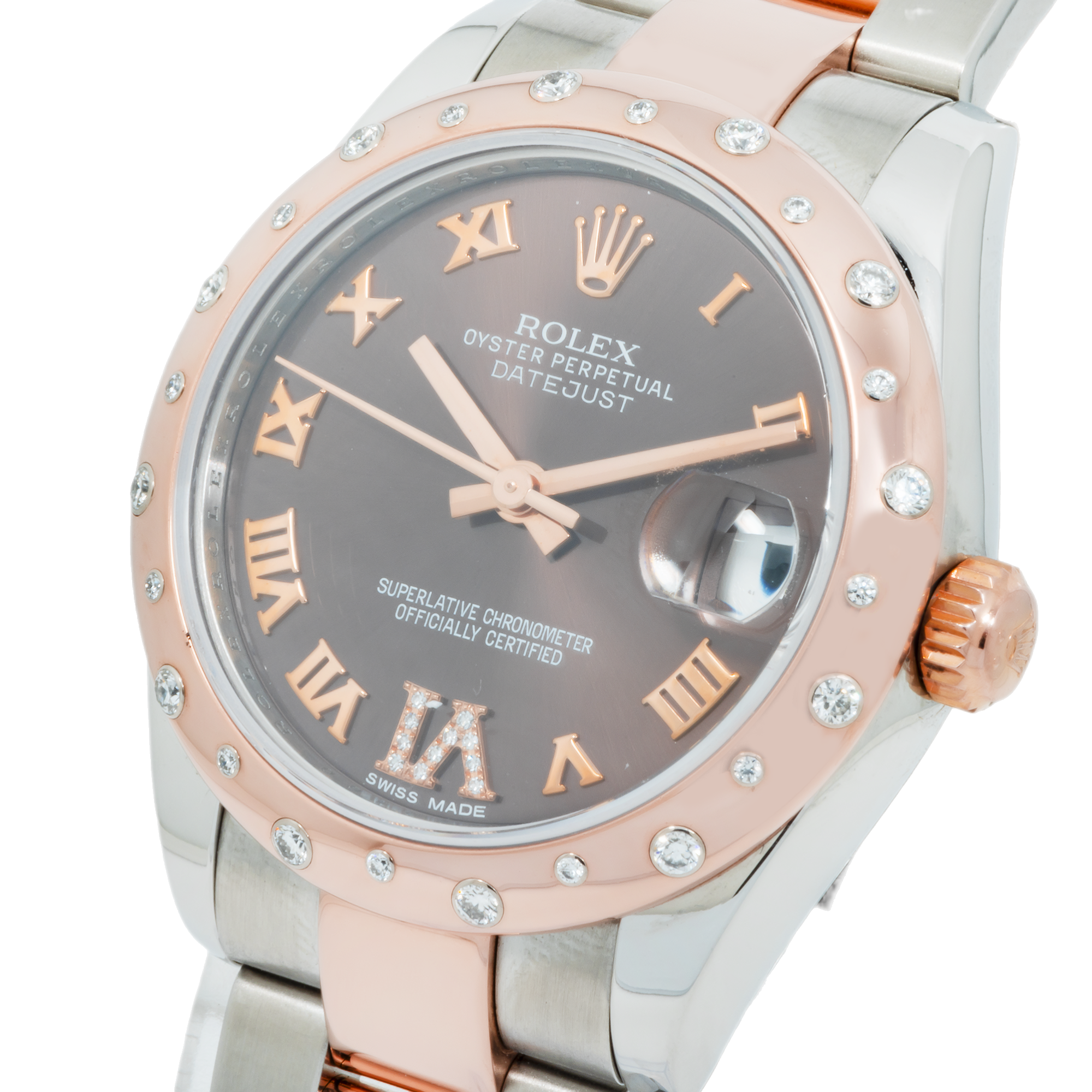 Rolex Datejust 31mm 178341 Diamond Bezel, Two Tone Stainless Steel & 18K Rose Gold Oyster Bracelet-Rolex-JD Watches NY