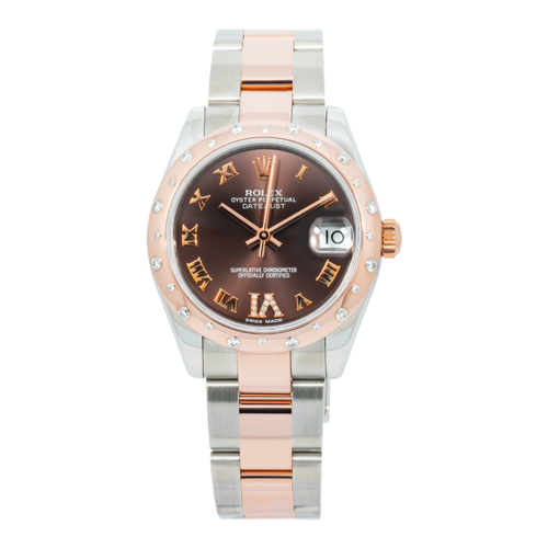 Rolex Datejust 31mm 178341  Diamond Bezel, Two Tone Stainless Steel & 18K Rose Gold Oyster Bracelet