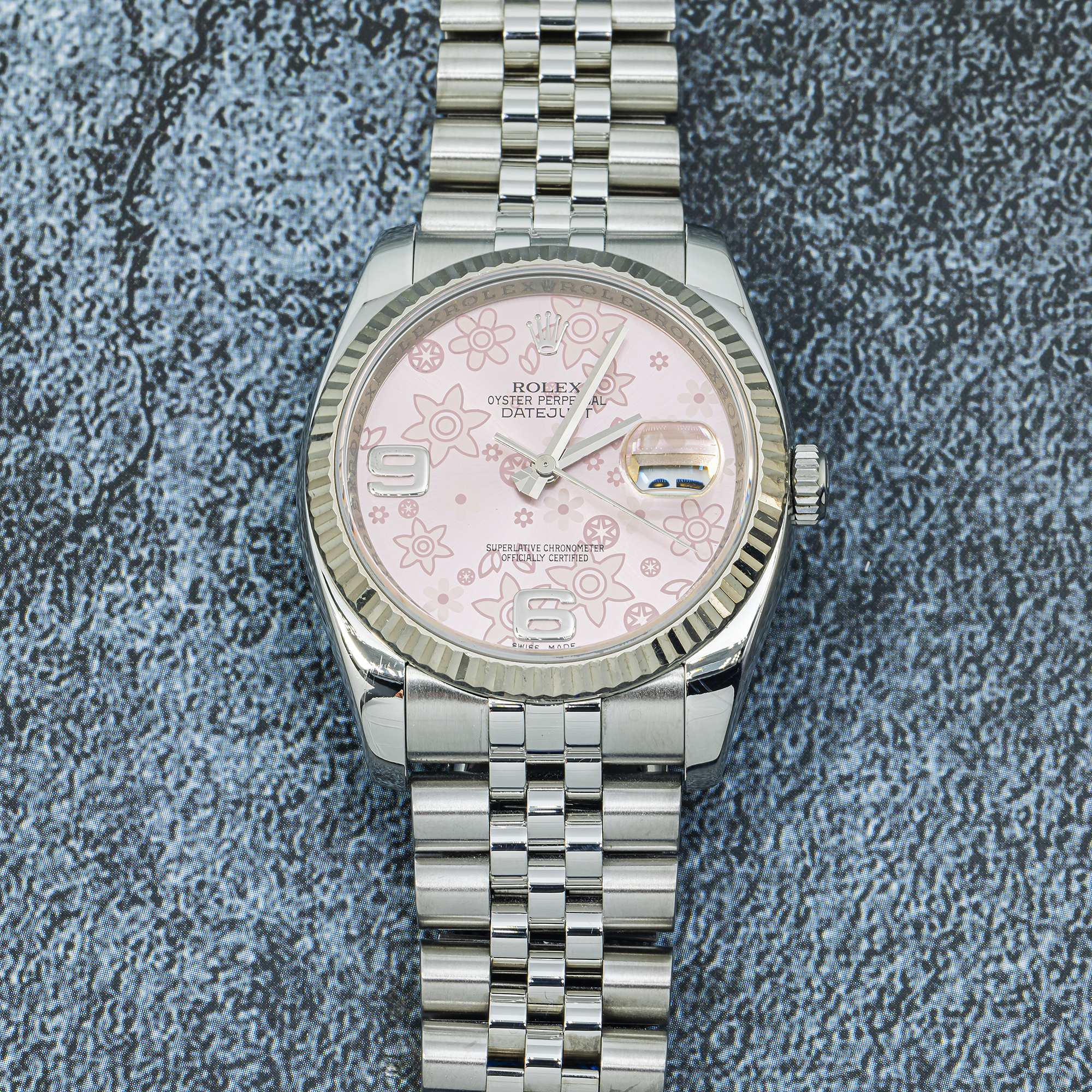 Pre-Owned Rolex Datejust 116234 | Pink Floral Dial 36mm – JD Pre-Owned Rolex Datejust 116234 | Pink Floral Dial 36mm – JD