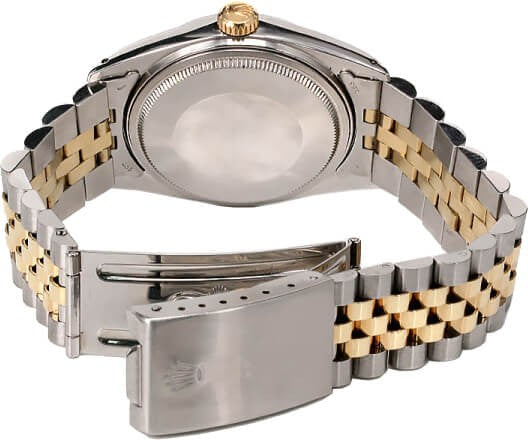 Rolex Datejust 36 16013 – Gold & Steel with Champagne Linen Dial on Jubilee Bracelet-Rolex-JD Watches NY