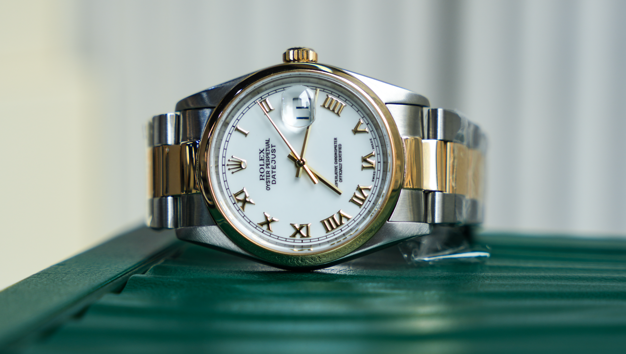 Rolex Datejust 36 – Stainless Steel & Yellow Gold with White Roman Dial Ref. 126203-Rolex-JD Watches NY