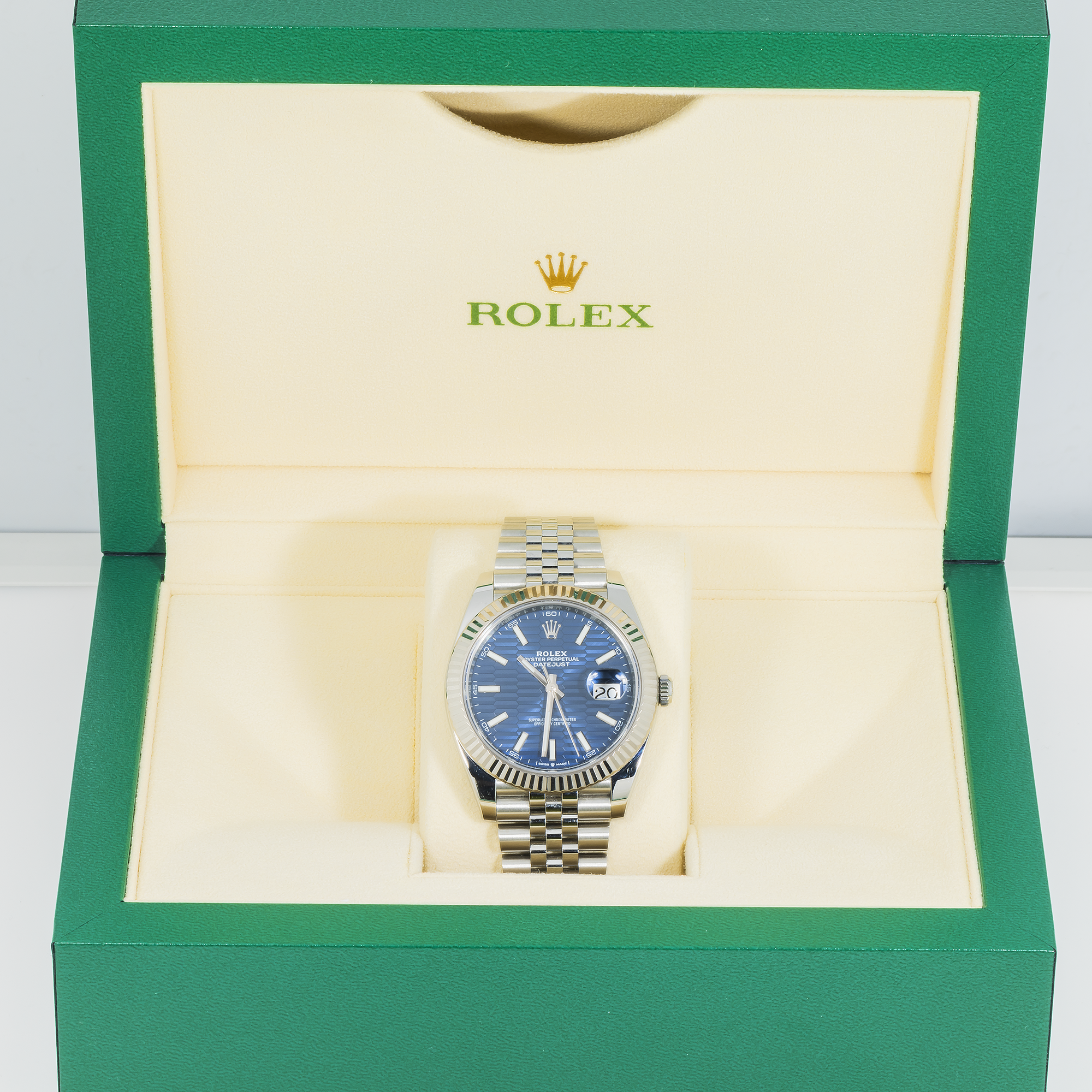 Rolex Datejust 36MM 126200 Stainless Steel Blue Motif Dial Jubilee Bracelet