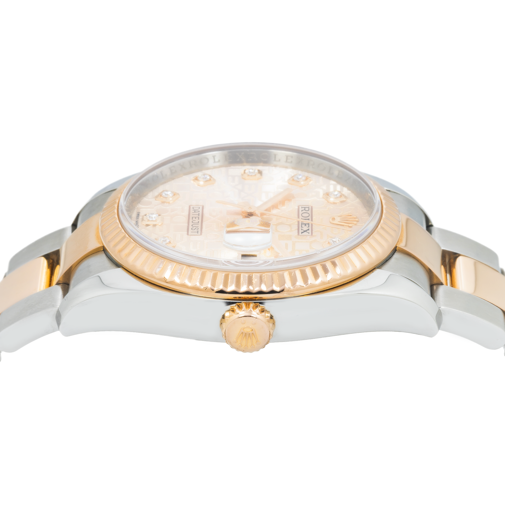 Rolex Datejust 36mm 116231 – Pink Jubilee Diamond Dial Steel & 18k Everose Gold (Year: 2010 to 2015)-Rolex-JD Watches NY