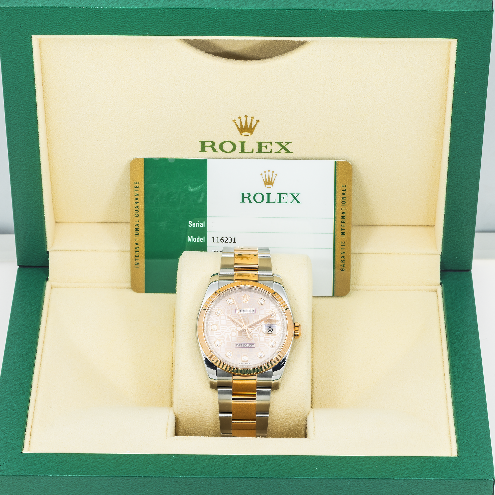 Rolex Datejust 36mm 116231 – Pink Jubilee Diamond Dial Steel & 18k Everose Gold (Year: 2010 to 2015)-Rolex-JD Watches NY