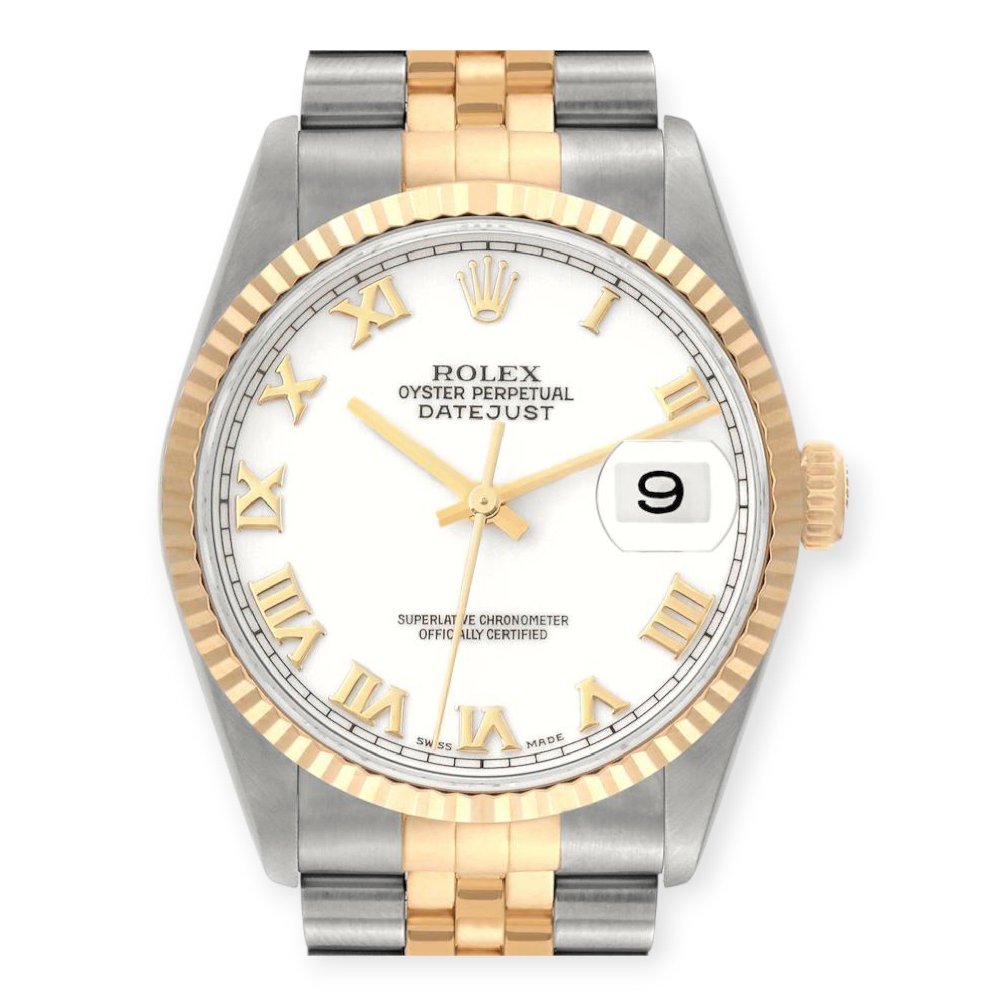 Pre-Owned Rolex Datejust 16233 36mm White Dial JD Watches NY