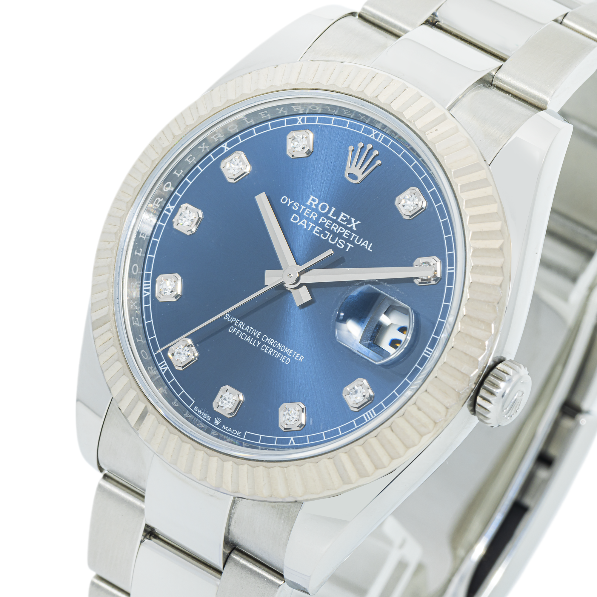 Rolex Datejust 41 126334 Blue Diamond Dial Oyster Bracelet