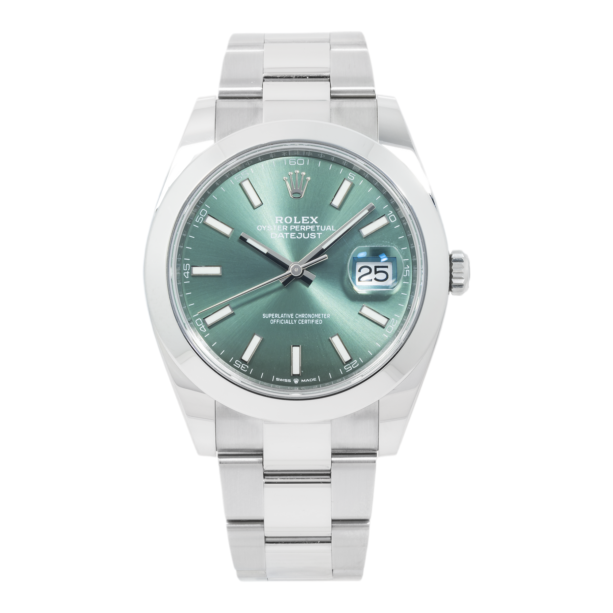 Pre-Owned Rolex Datejust 126300 41MM Mint Green | JD Watches NY