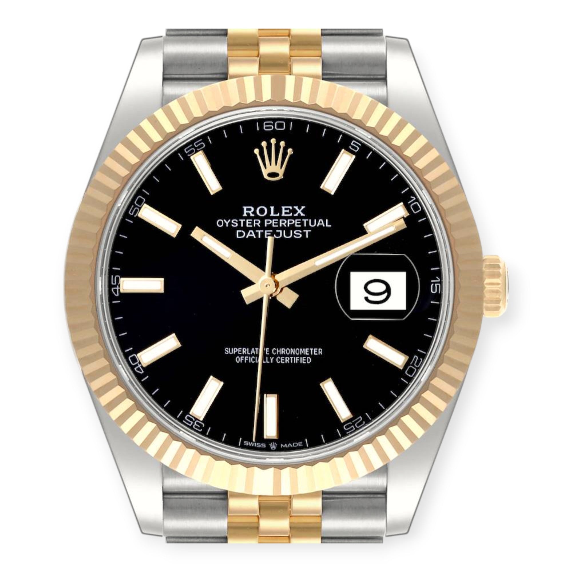 Rolex Datejust 41 Ref 126333 Steel Yellow Gold Black Dial Mens Watch-JD Watches NY-JD Watches NY