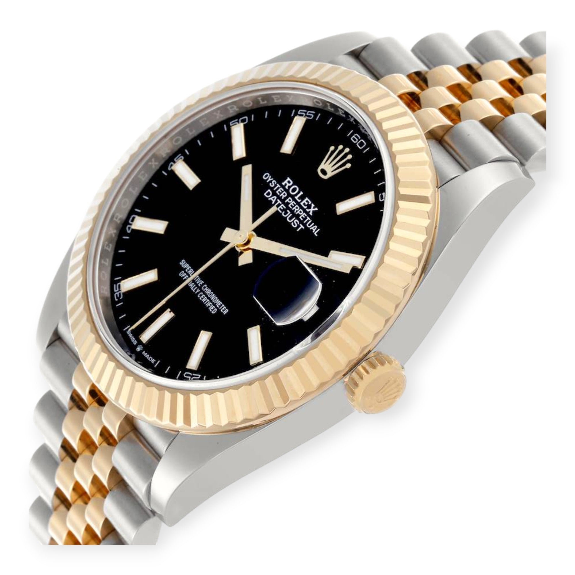 Rolex Datejust 41 Ref 126333 Steel Yellow Gold Black Dial Mens Watch-JD Watches NY-JD Watches NY
