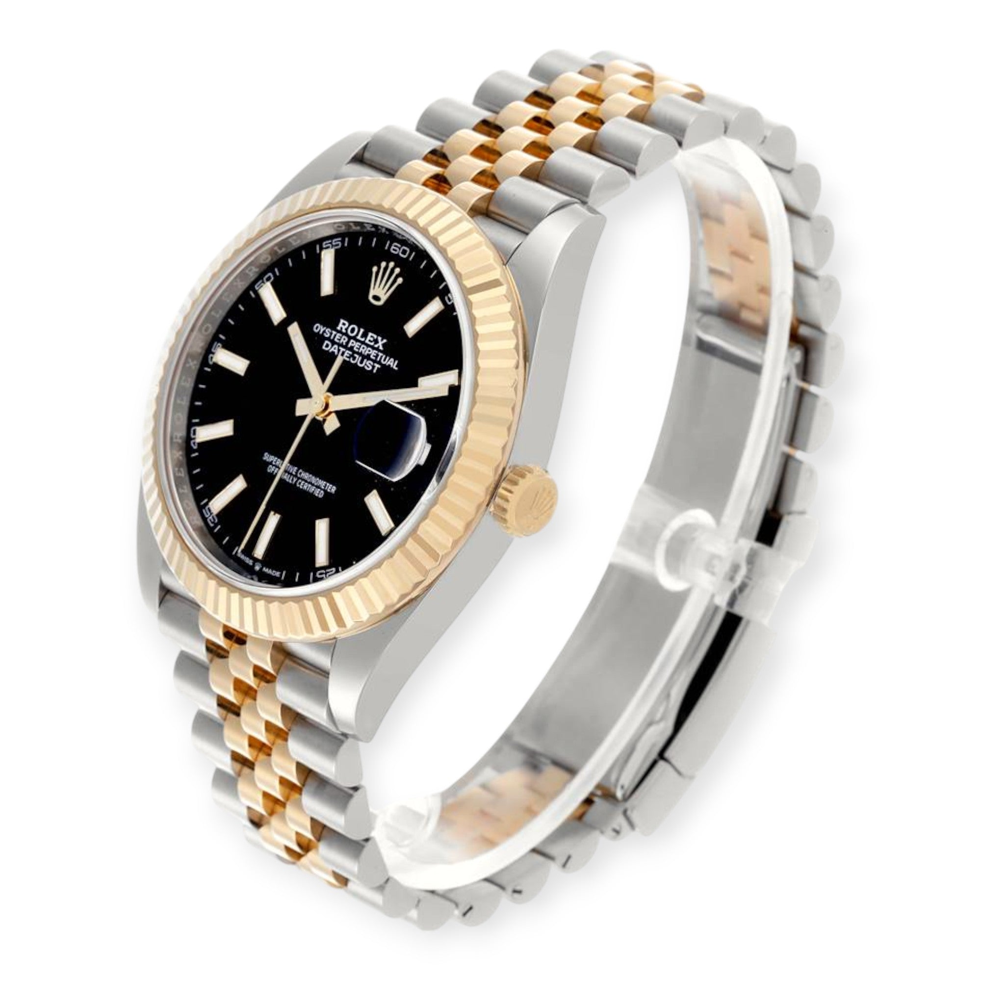 Rolex Datejust 41 Ref 126333 Steel Yellow Gold Black Dial Mens Watch-JD Watches NY-JD Watches NY