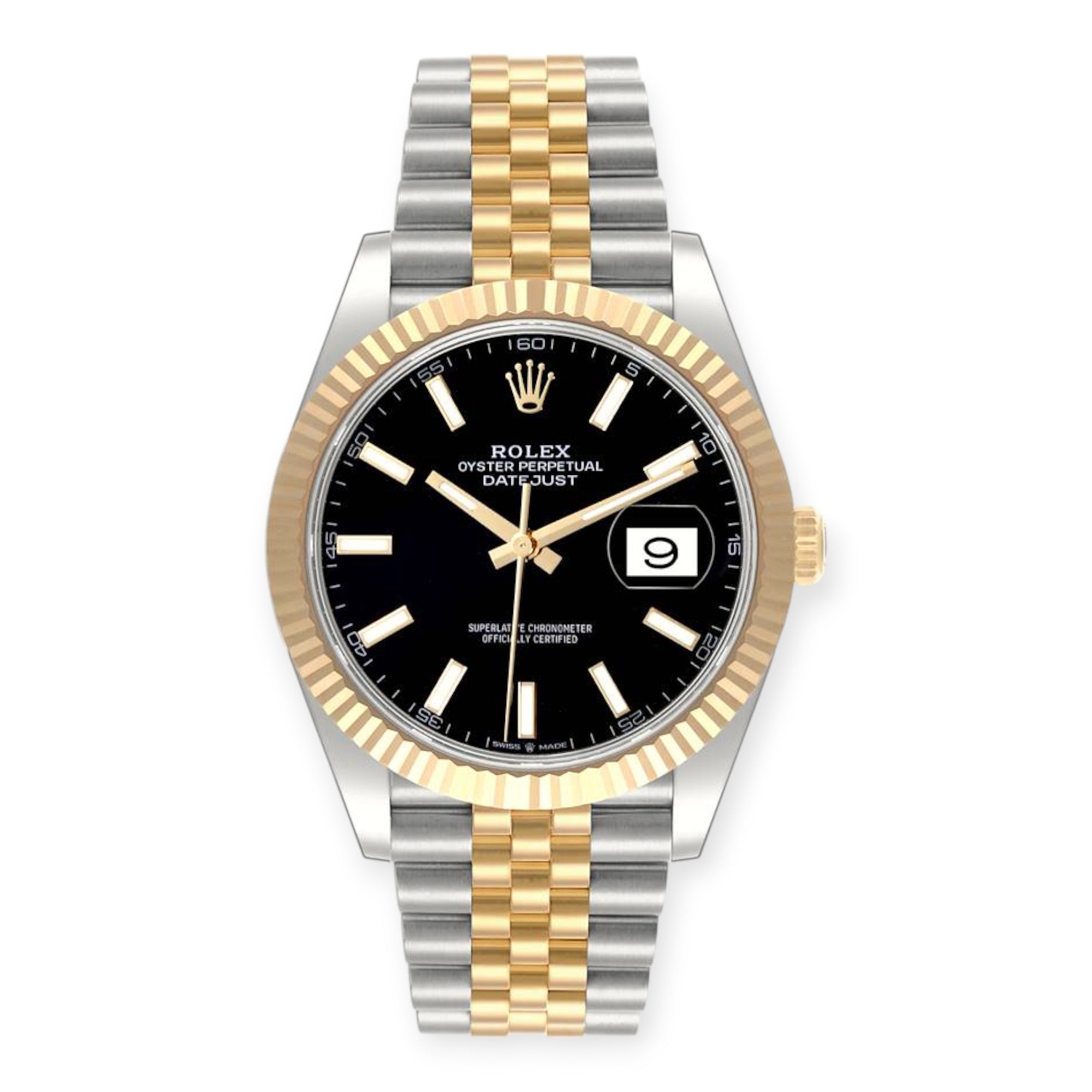 Rolex Datejust 41 Ref 126333 Steel Yellow Gold Black Dial Mens Watch-JD Watches NY-JD Watches NY