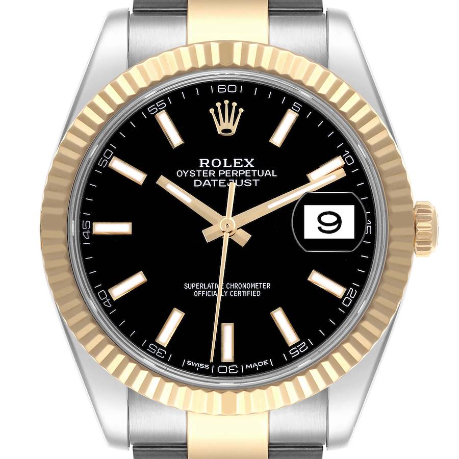 Rolex Datejust 41 Steel Yellow Gold 126333 Black Dial Mens Watch-Rolex-JD Watches NY