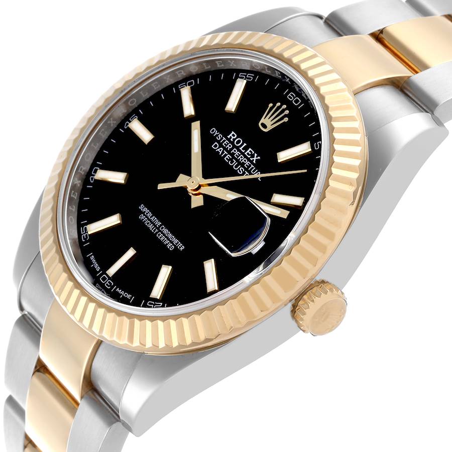Rolex Datejust 41 Steel Yellow Gold 126333 Black Dial Mens Watch-Rolex-JD Watches NY