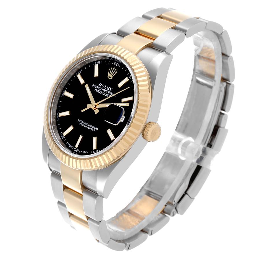 Rolex Datejust 41 Steel Yellow Gold 126333 Black Dial Mens Watch-Rolex-JD Watches NY