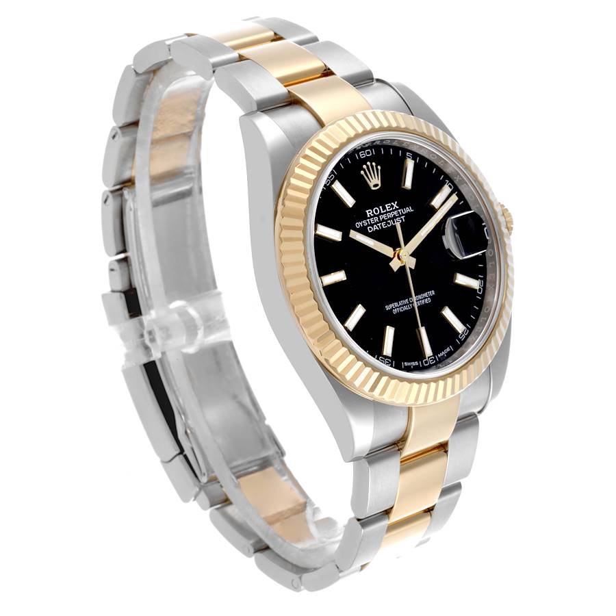Rolex Datejust 41 Steel Yellow Gold 126333 Black Dial Mens Watch-Rolex-JD Watches NY