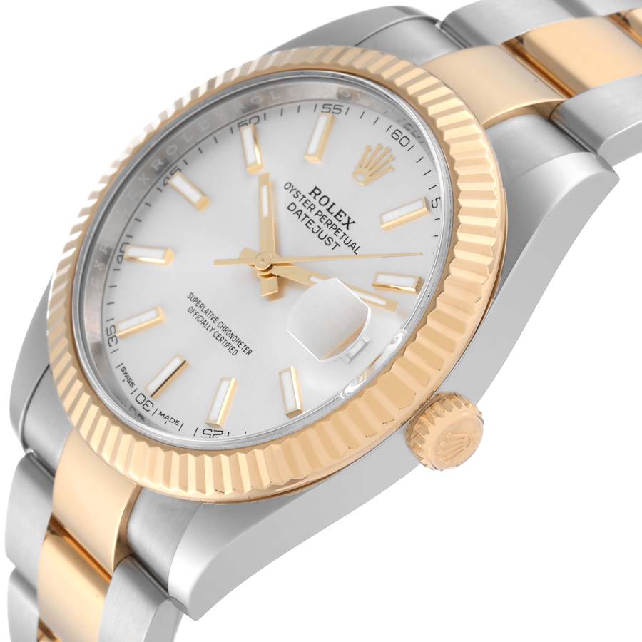 Rolex Datejust 41 Steel Yellow Gold 126333 Silver Dial Mens Watch-Rolex-JD Watches NY