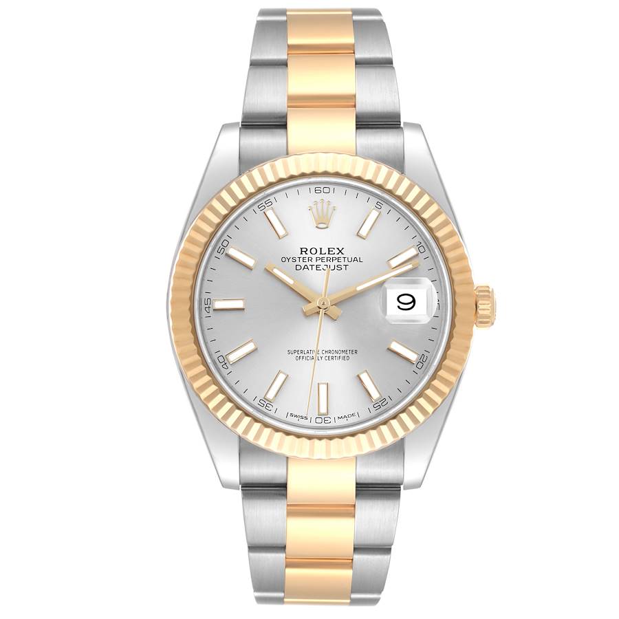 Rolex Datejust 41 Steel Yellow Gold 126333 Silver Dial Mens Watch-Rolex-JD Watches NY