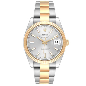 Rolex Datejust 41 Steel Yellow Gold 126333 Silver Dial Mens Watch