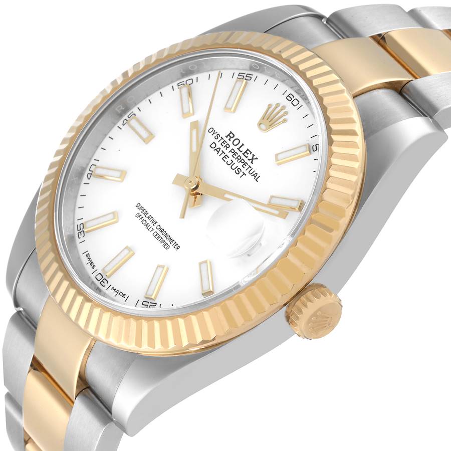 Rolex Datejust 41 Steel Yellow Gold 126333 White Dial Mens Watch-Rolex-JD Watches NY