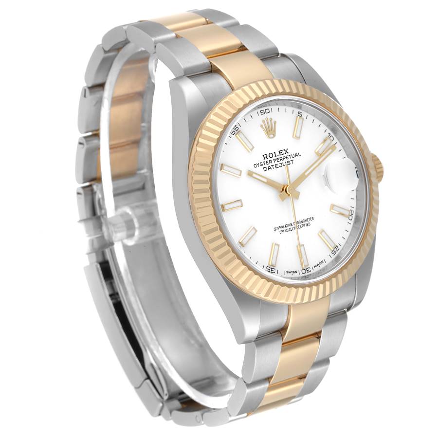 Rolex Datejust 41 Steel Yellow Gold 126333 White Dial Mens Watch-Rolex-JD Watches NY