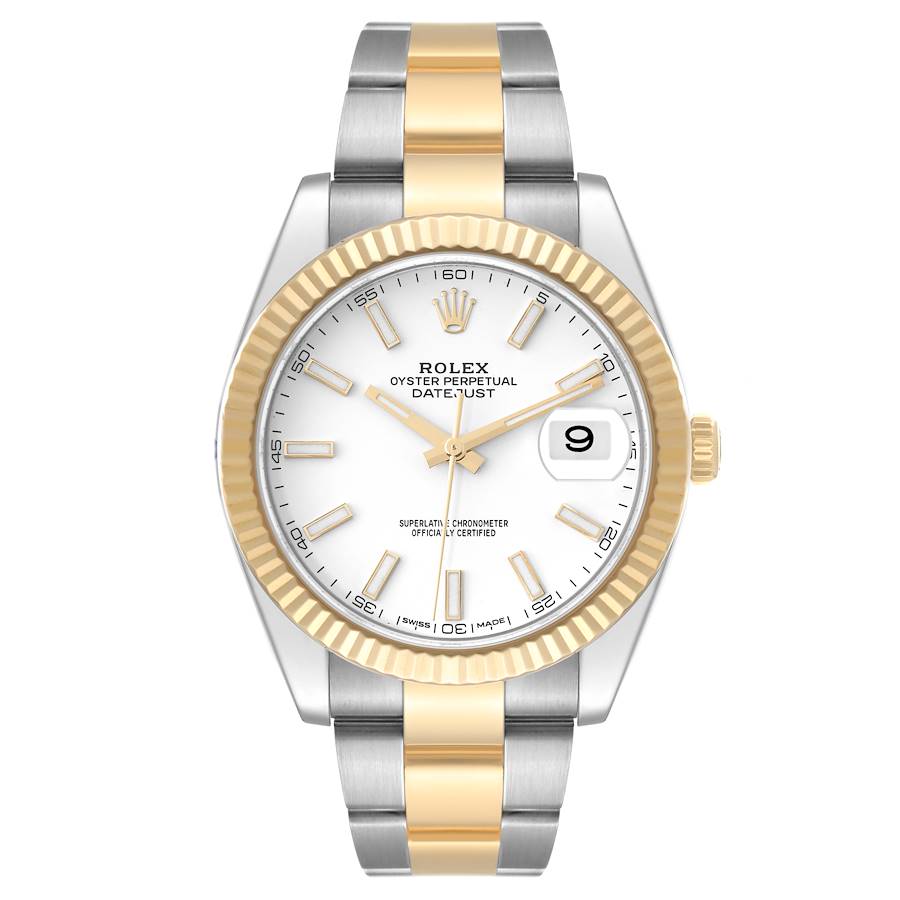 Rolex Datejust 41 Steel Yellow Gold 126333 White Dial Mens Watch-Rolex-JD Watches NY