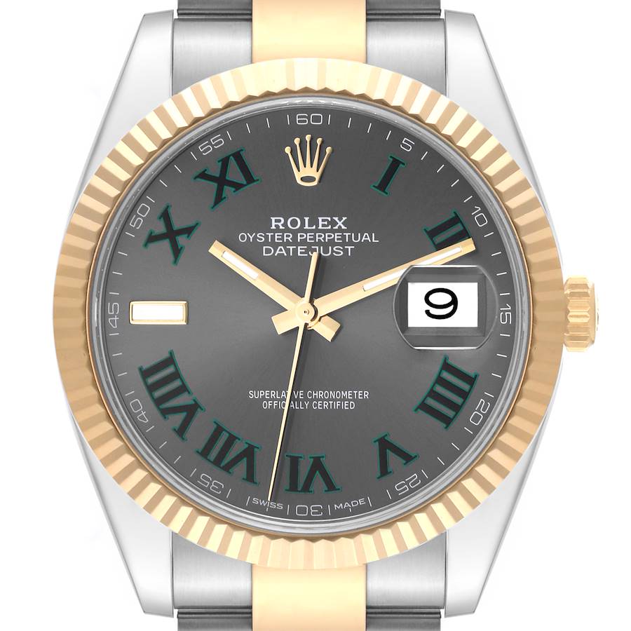 Rolex Datejust 41 Steel Yellow Gold 126333 Wimbledon Dial Mens Watch-Rolex-JD Watches NY