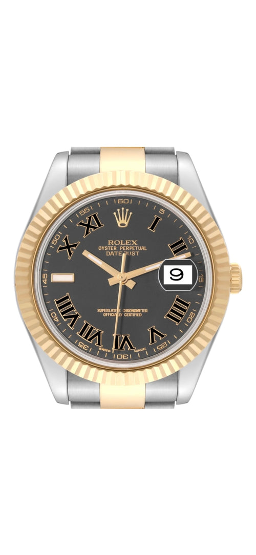 Rolex Datejust II 116333 41MM Black Dial Two Tone Oyster Bracelet