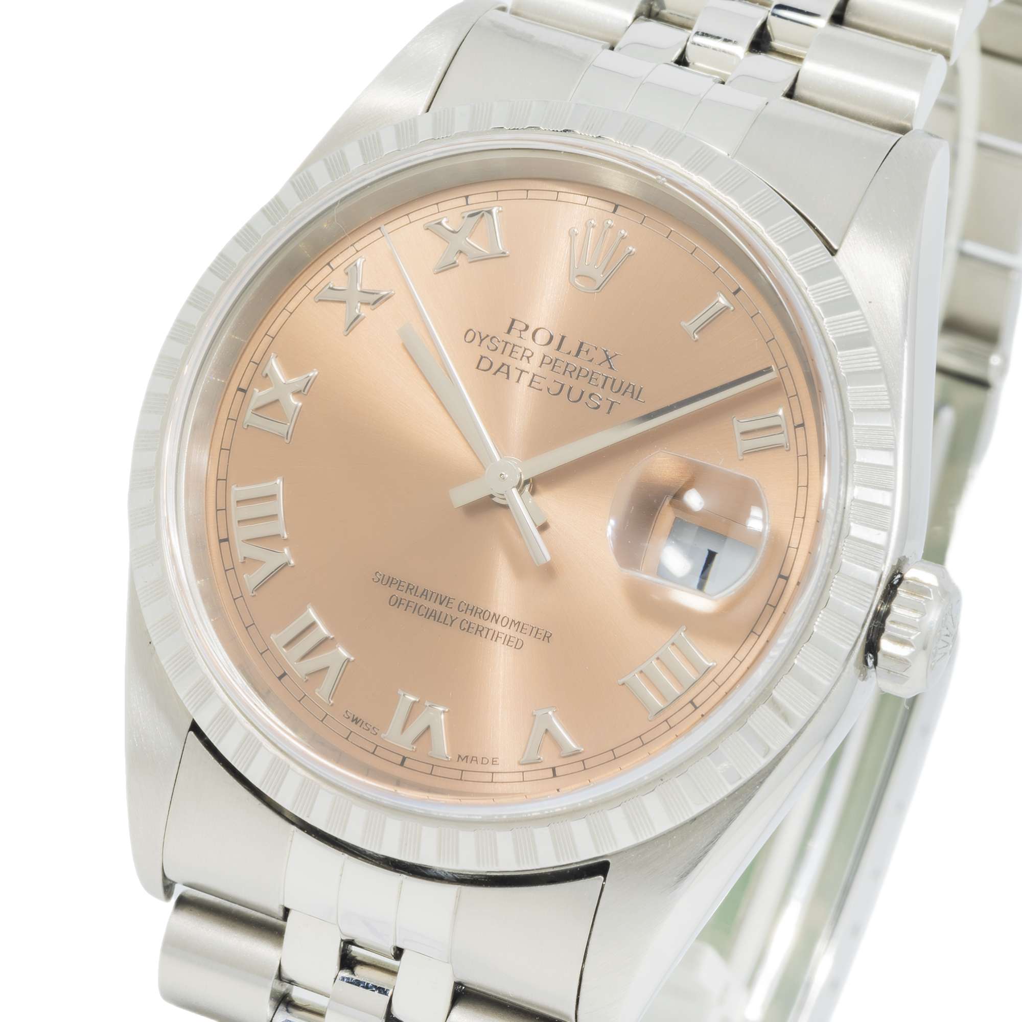 Rolex Datejust Stainless Steel 36mm with Engine Turned Bezel 16220 and Jubilee Bracelet-Rolex-JD Watches NY
