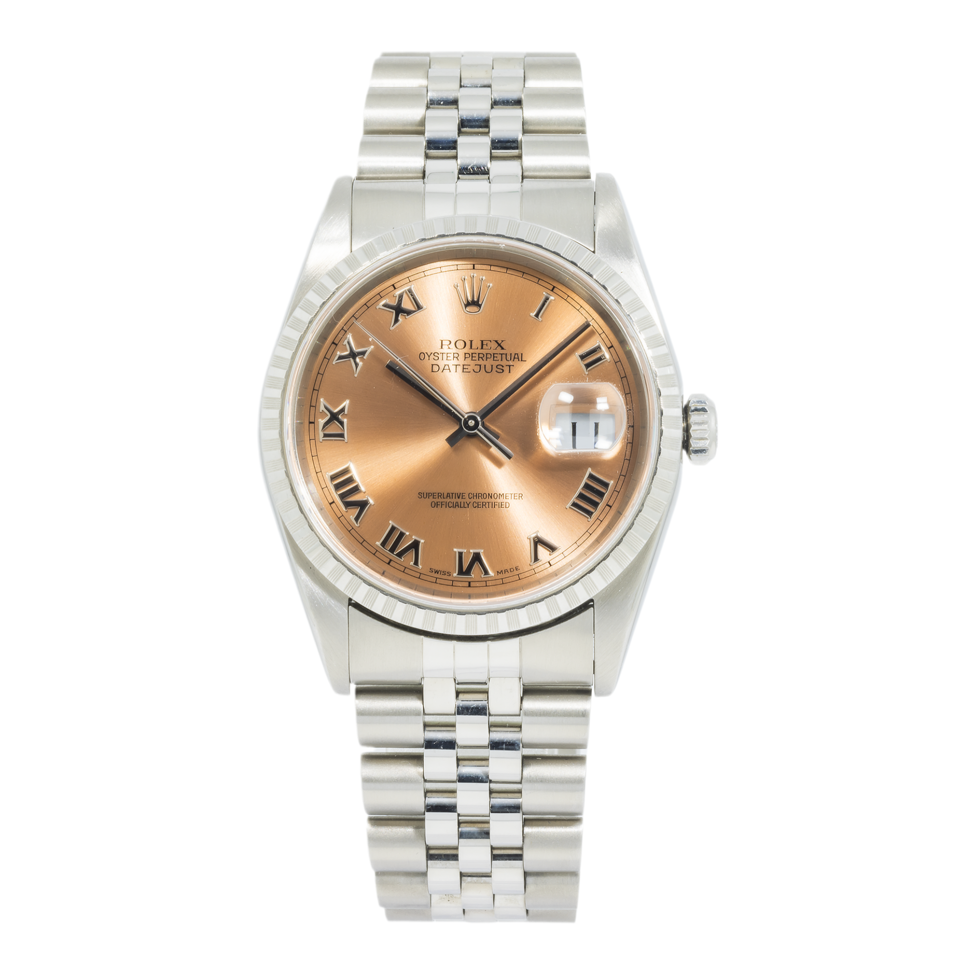 Rolex Datejust Stainless Steel 36mm with Engine Turned Bezel 16220 and Jubilee Bracelet-Rolex-JD Watches NY