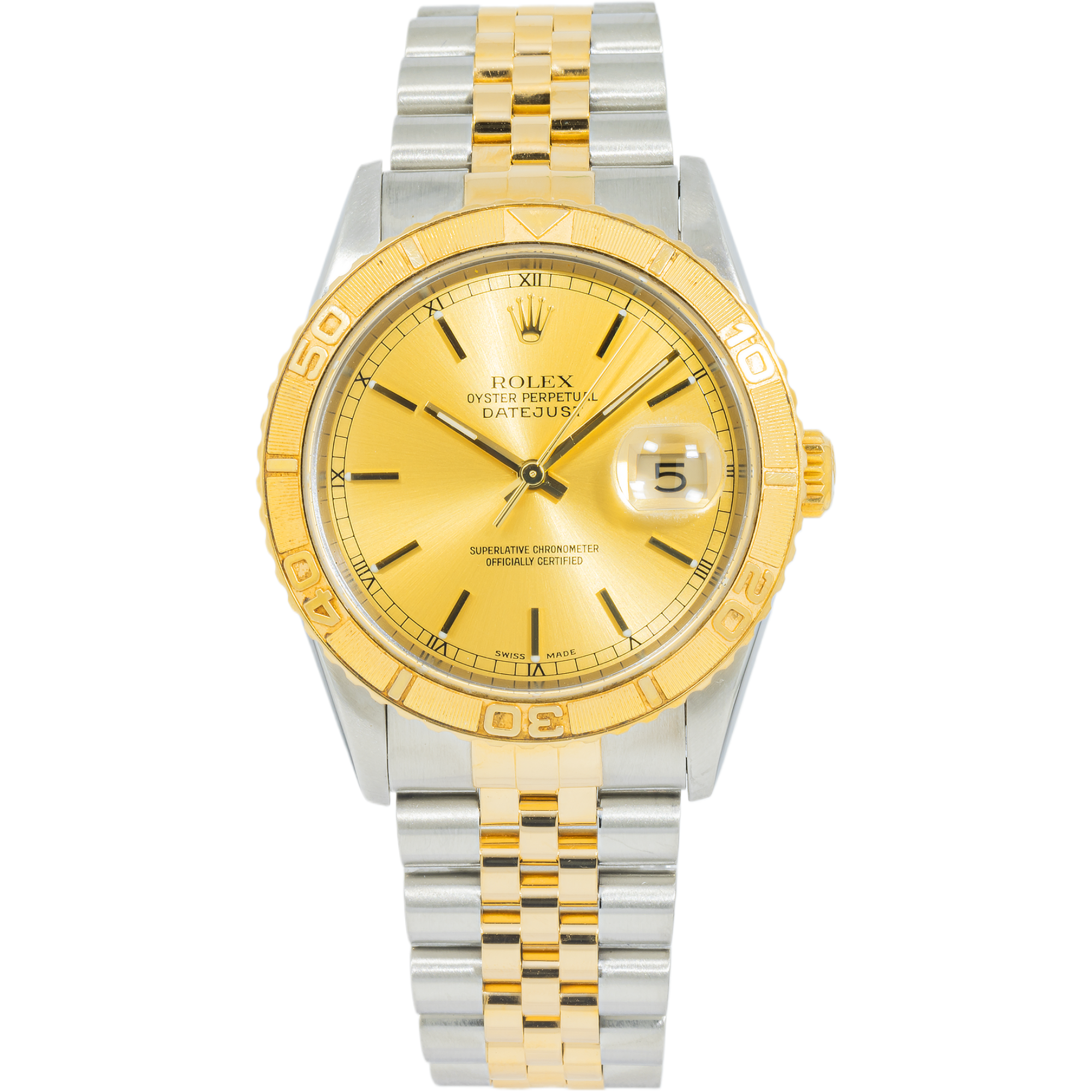 Pre-Owned Rolex Datejust Turn-O-Graph 16263 | Champagne Dial – JD