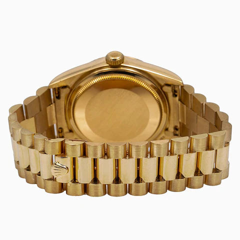 Rolex Day-Date 18038 Champagne Dial With Yellow Gold President Bracelet 36mm-Rolex-JD Watches NY