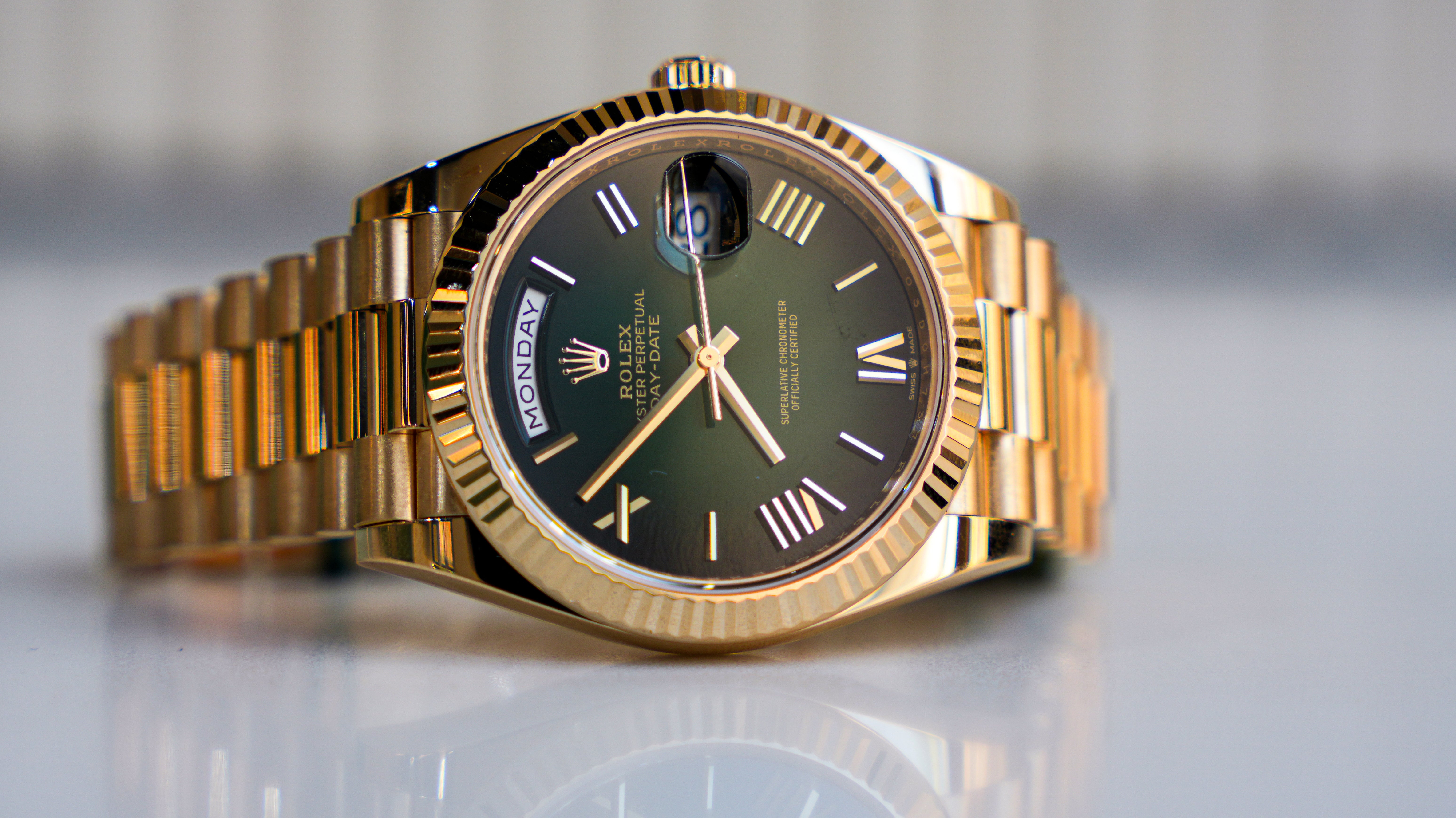 Rolex Day-Date 40 Green Ombre Dial – 228238-Rolex-JD Watches NY