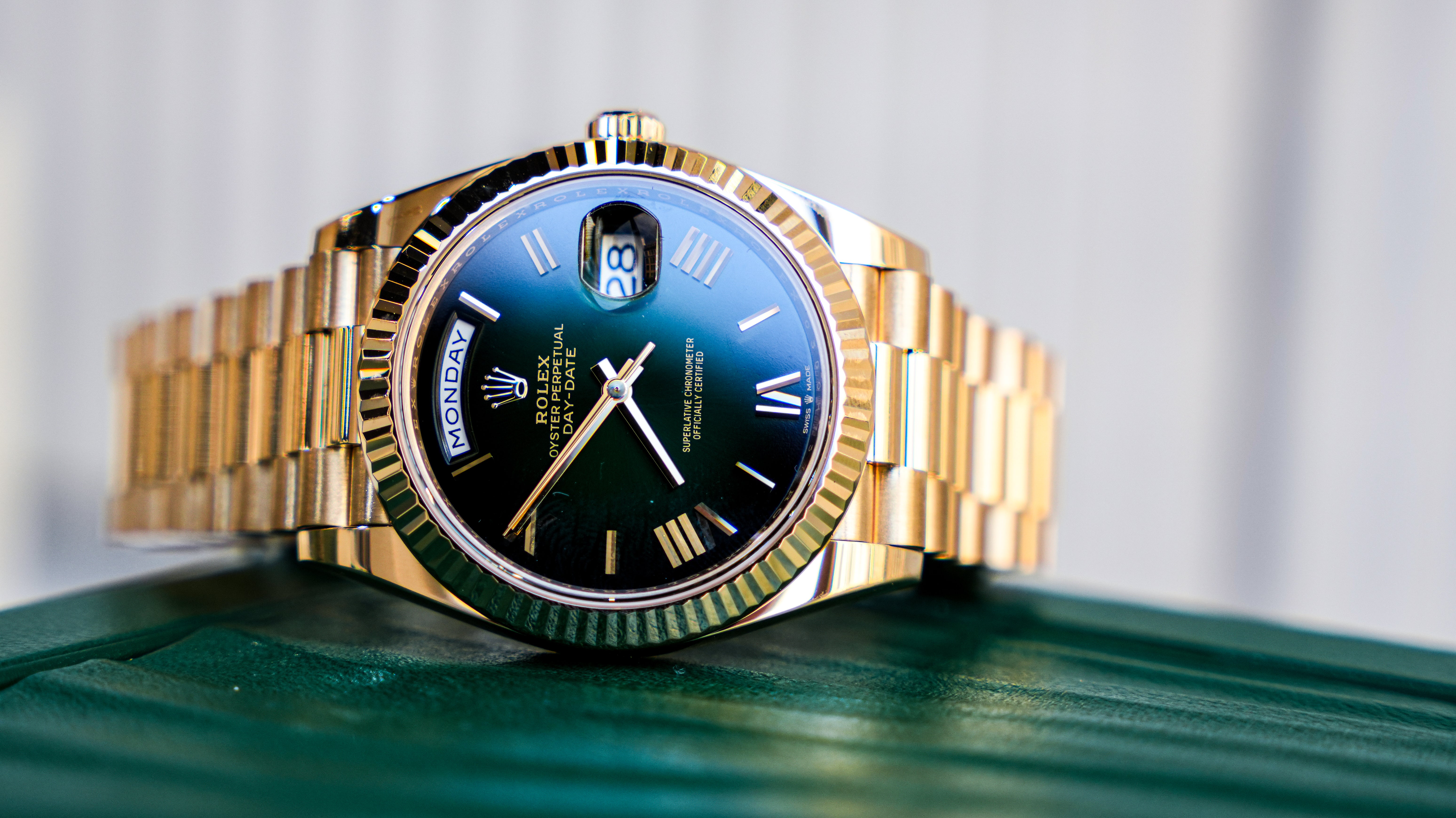 Rolex Day-Date 40 Green Ombre Dial – 228238-Rolex-JD Watches NY