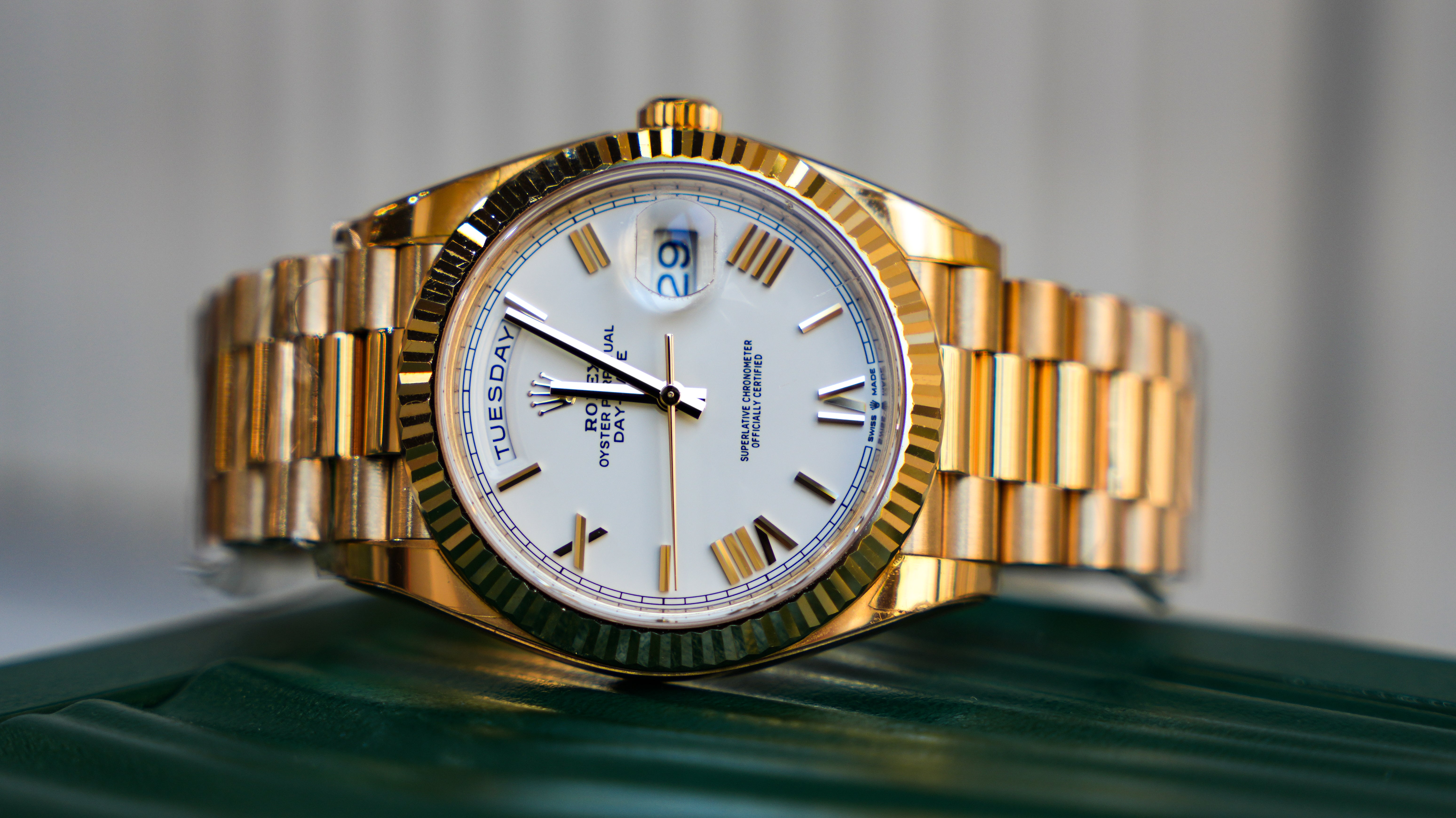Rolex Day Date 40 President White Roman Dial-Rolex-JD Watches NY