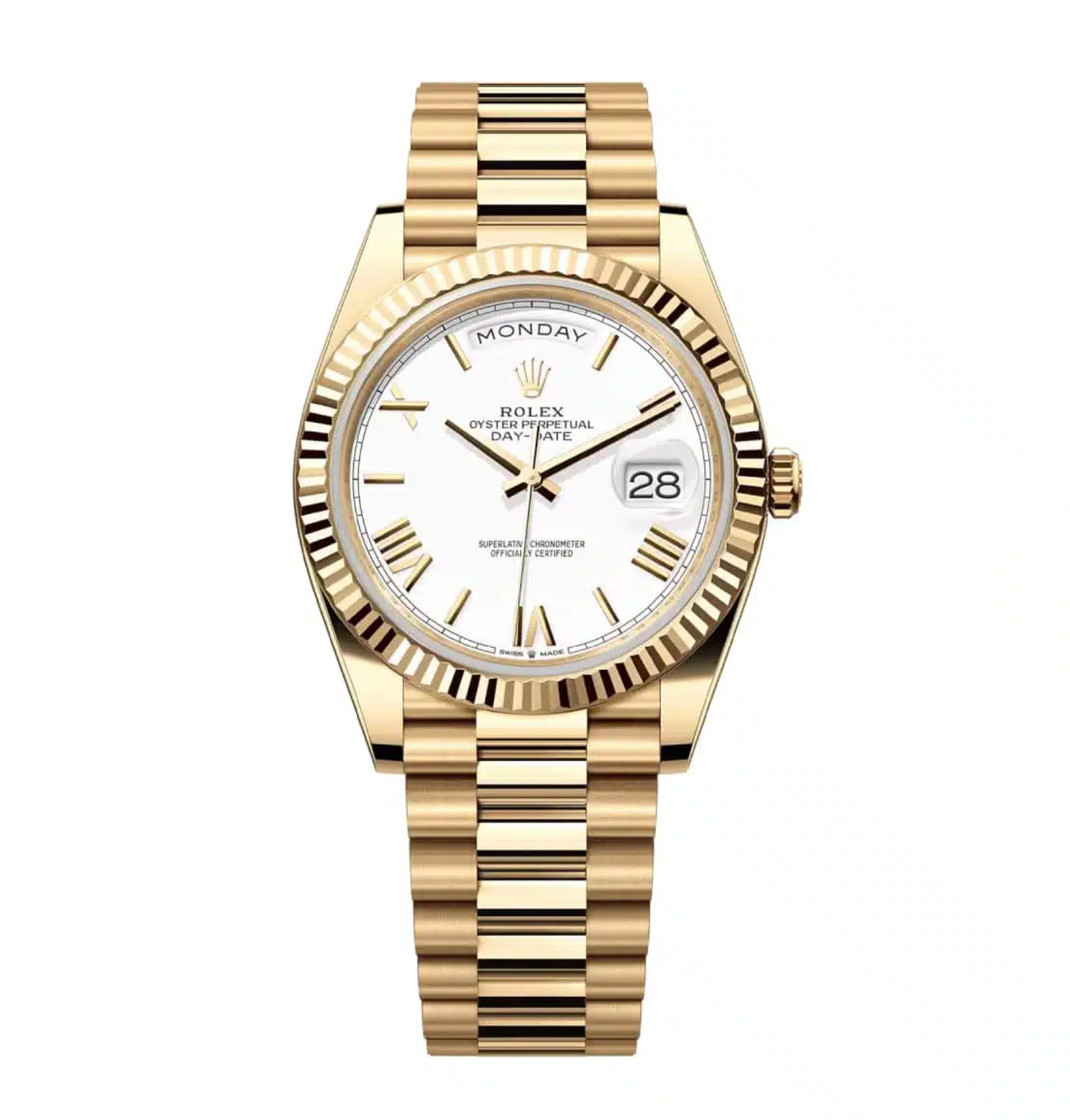 Rolex Day Date 40 President White Roman Dial-Rolex-JD Watches NY