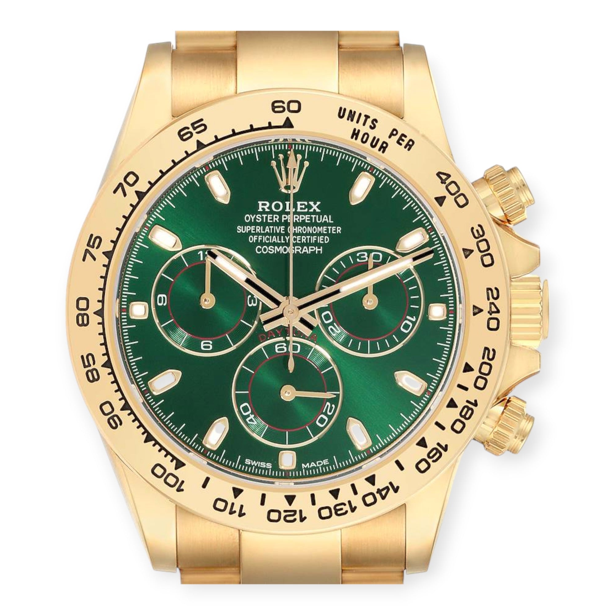 Rolex Daytona 116508 Yellow Gold Green Dial Mens Watch-Rolex-JD Watches NY