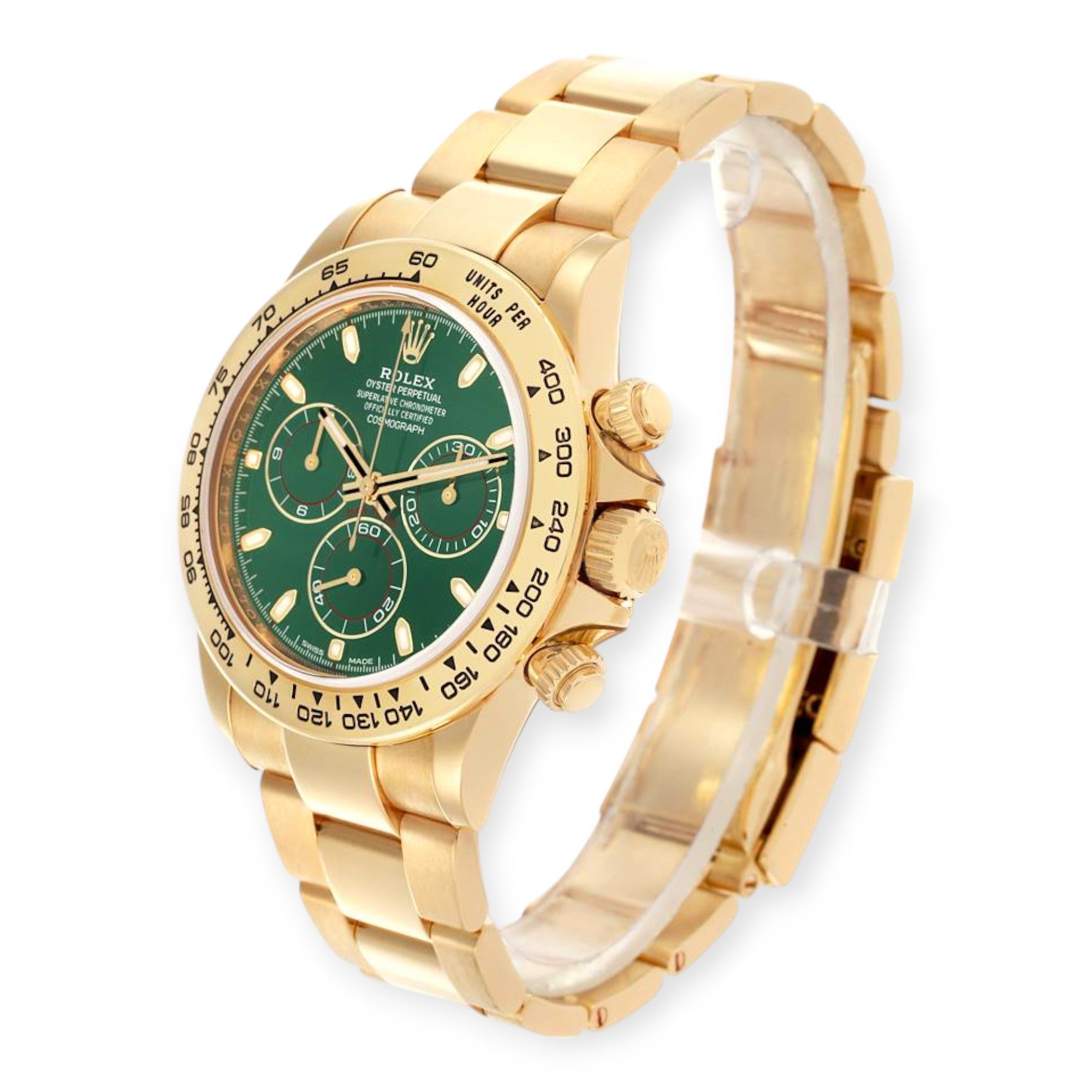Rolex Daytona 116508 Yellow Gold Green Dial Mens Watch-Rolex-JD Watches NY