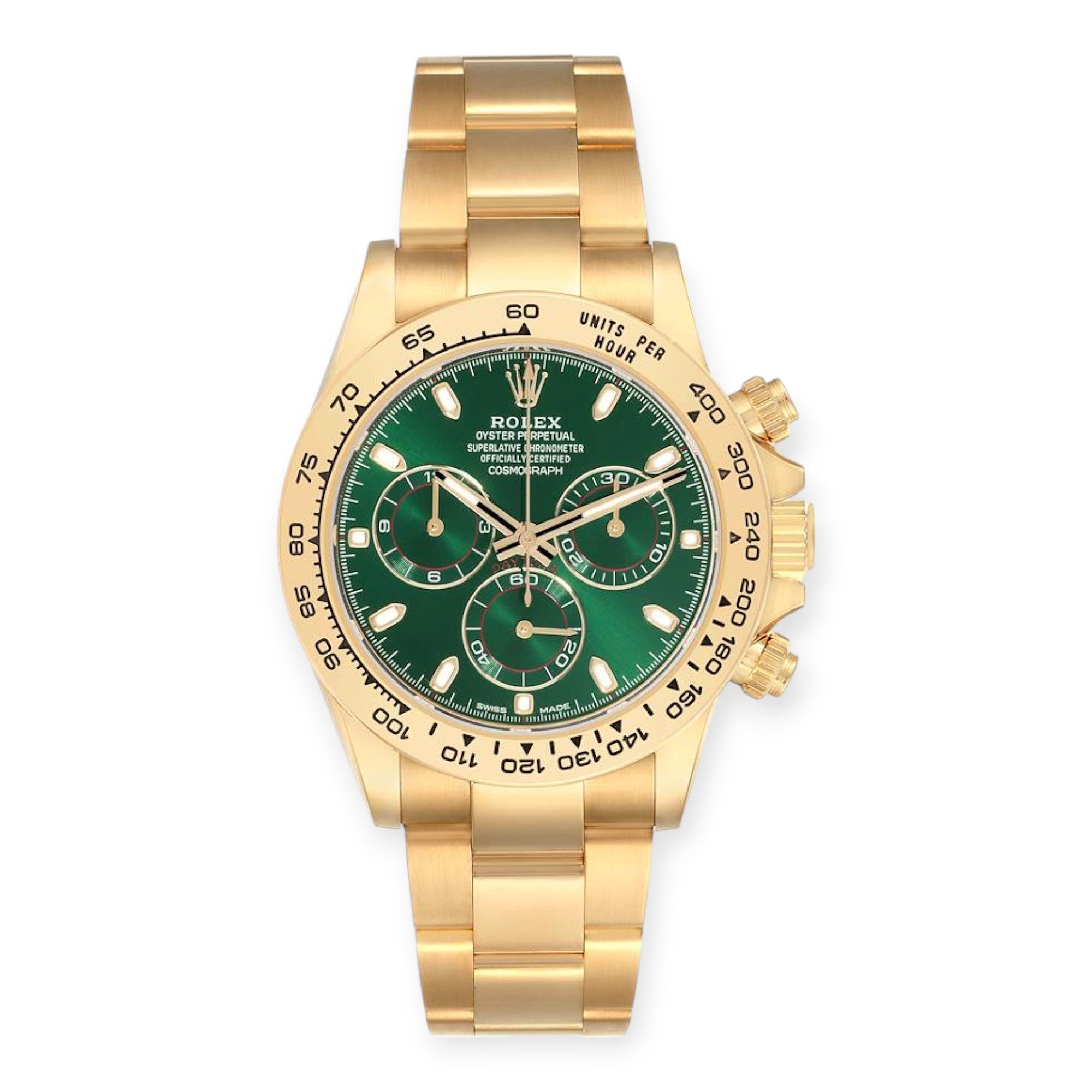 Rolex Daytona 116508 Yellow Gold Green Dial Mens Watch-Rolex-JD Watches NY