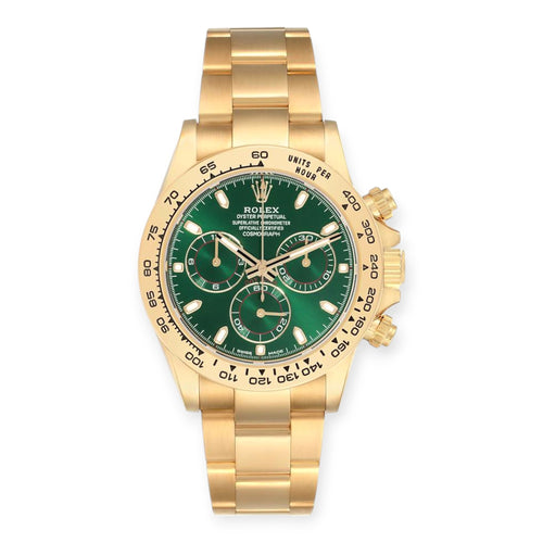 Rolex Daytona 116508 Yellow Gold Green Dial Mens Watch