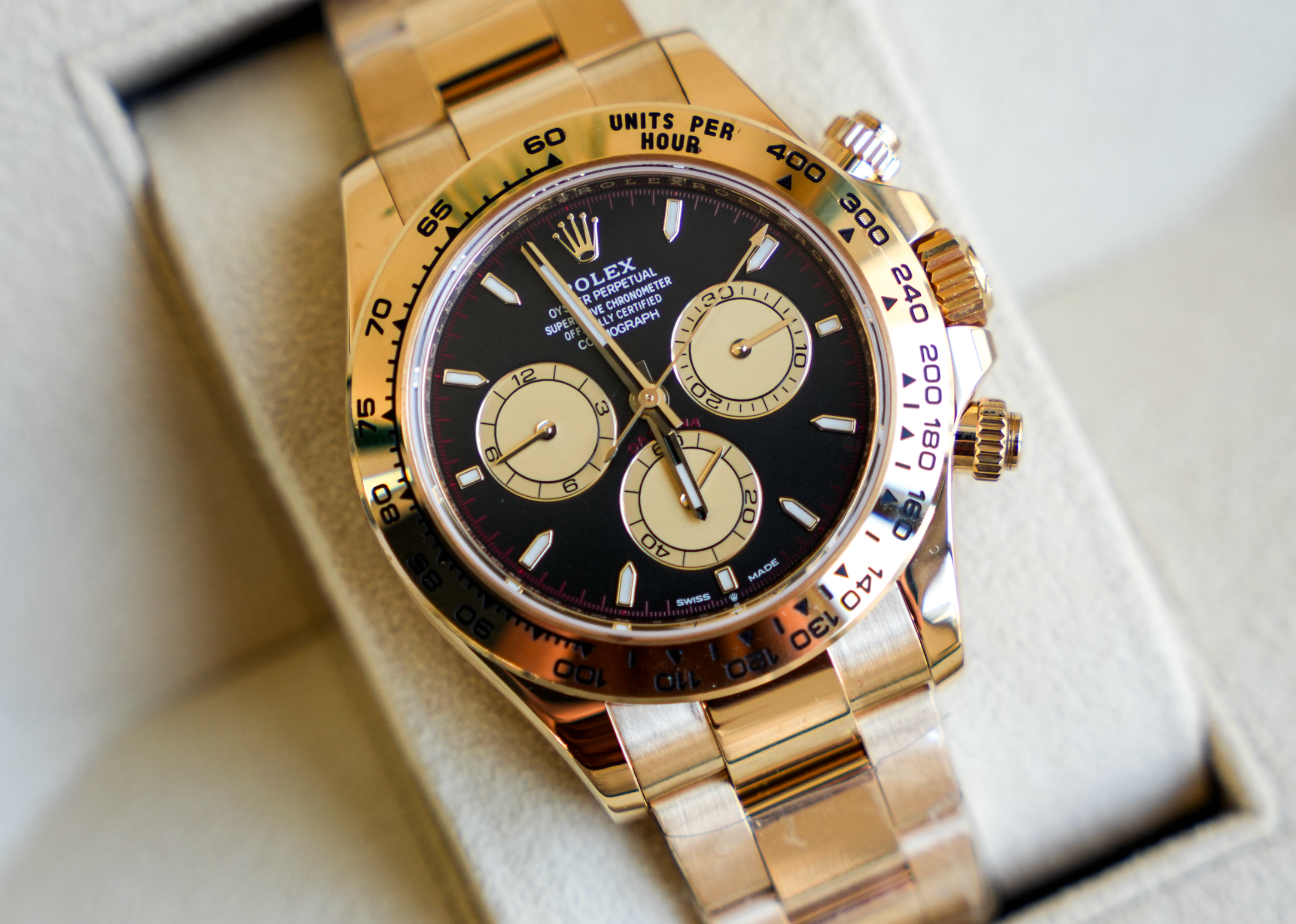 Rolex Daytona Cosmograph Black Dial Yellow Gold 40mm-Rolex-JD Watches NY