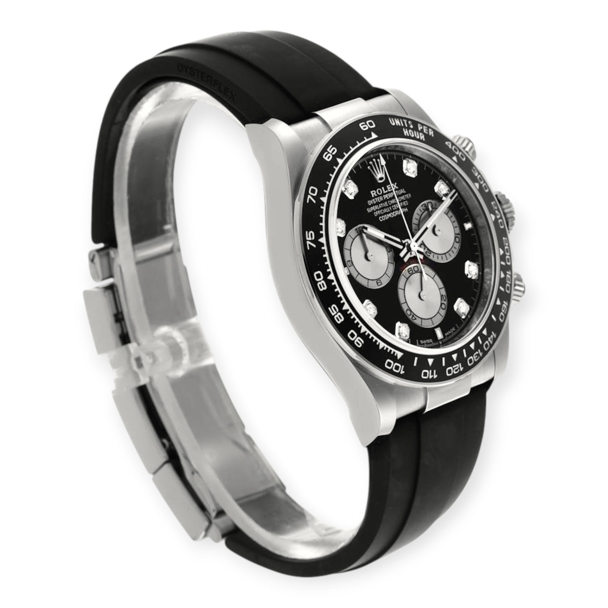 Rolex Daytona Oysterflex White Gold Black Diamond Dial 126519LN-Rolex-JD Watches NY