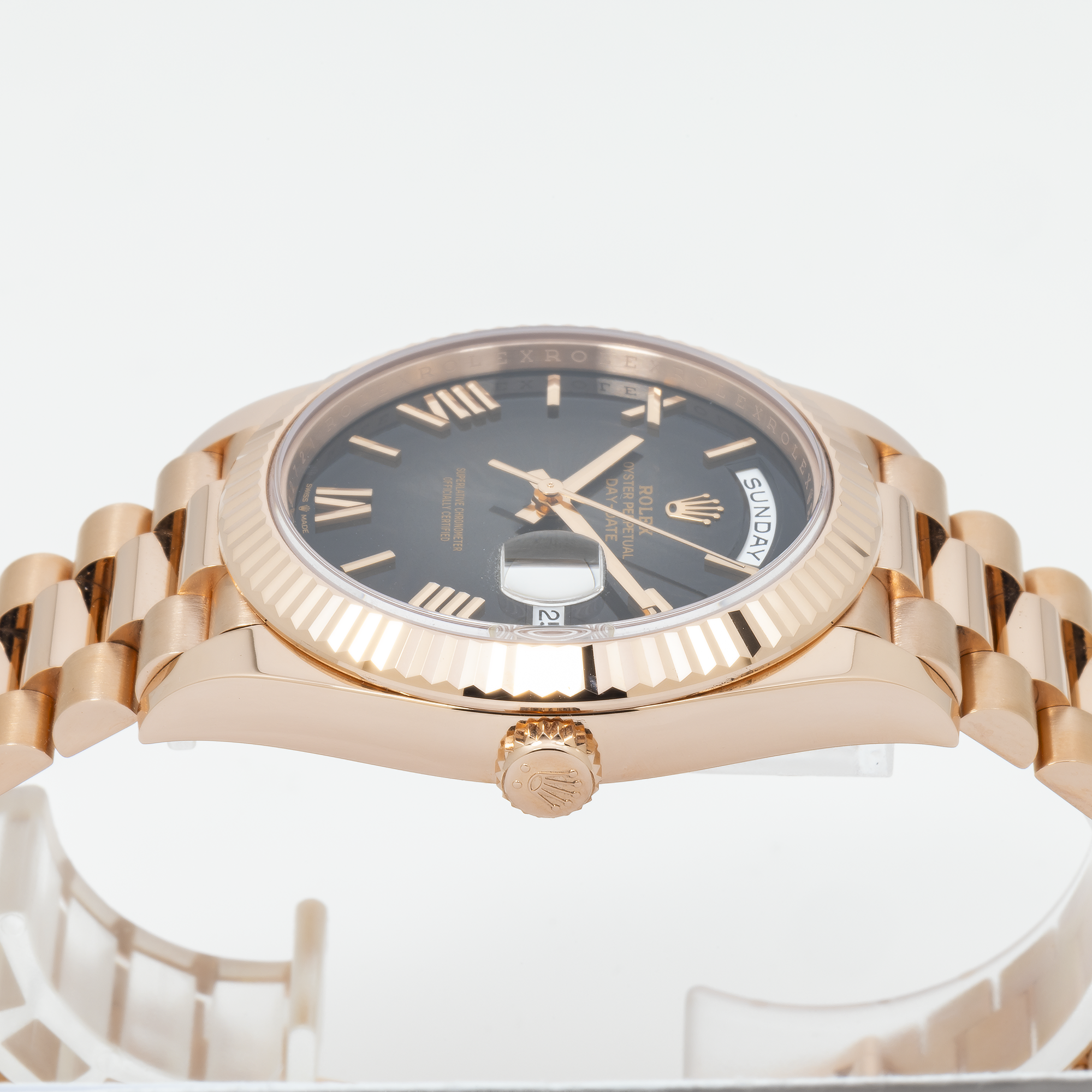 Rolex Everose Gold President Day Date 40 228235 Slate Ombre-Rolex-JD Watches NY