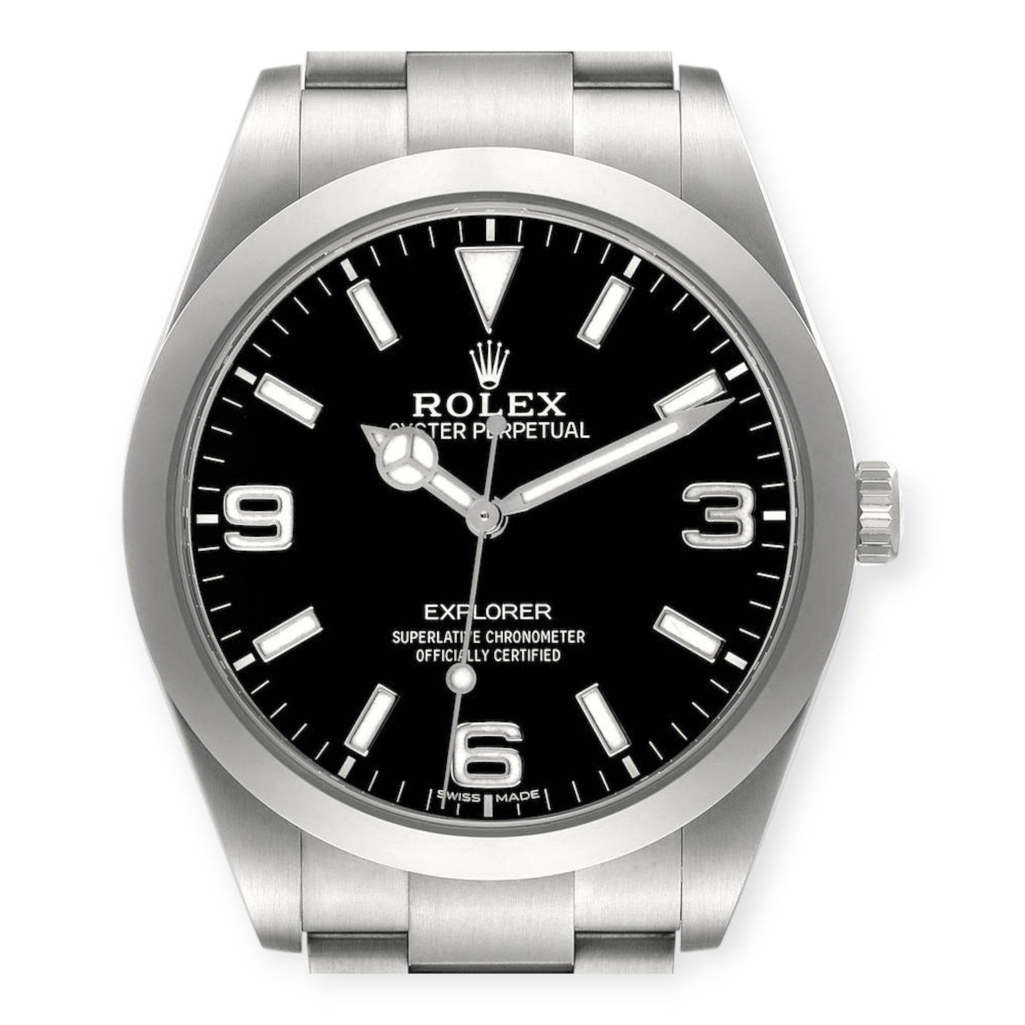 Rolex Explorer I 39mm 214270 Black Dial Steel Mens Watch-Rolex-JD Watches NY