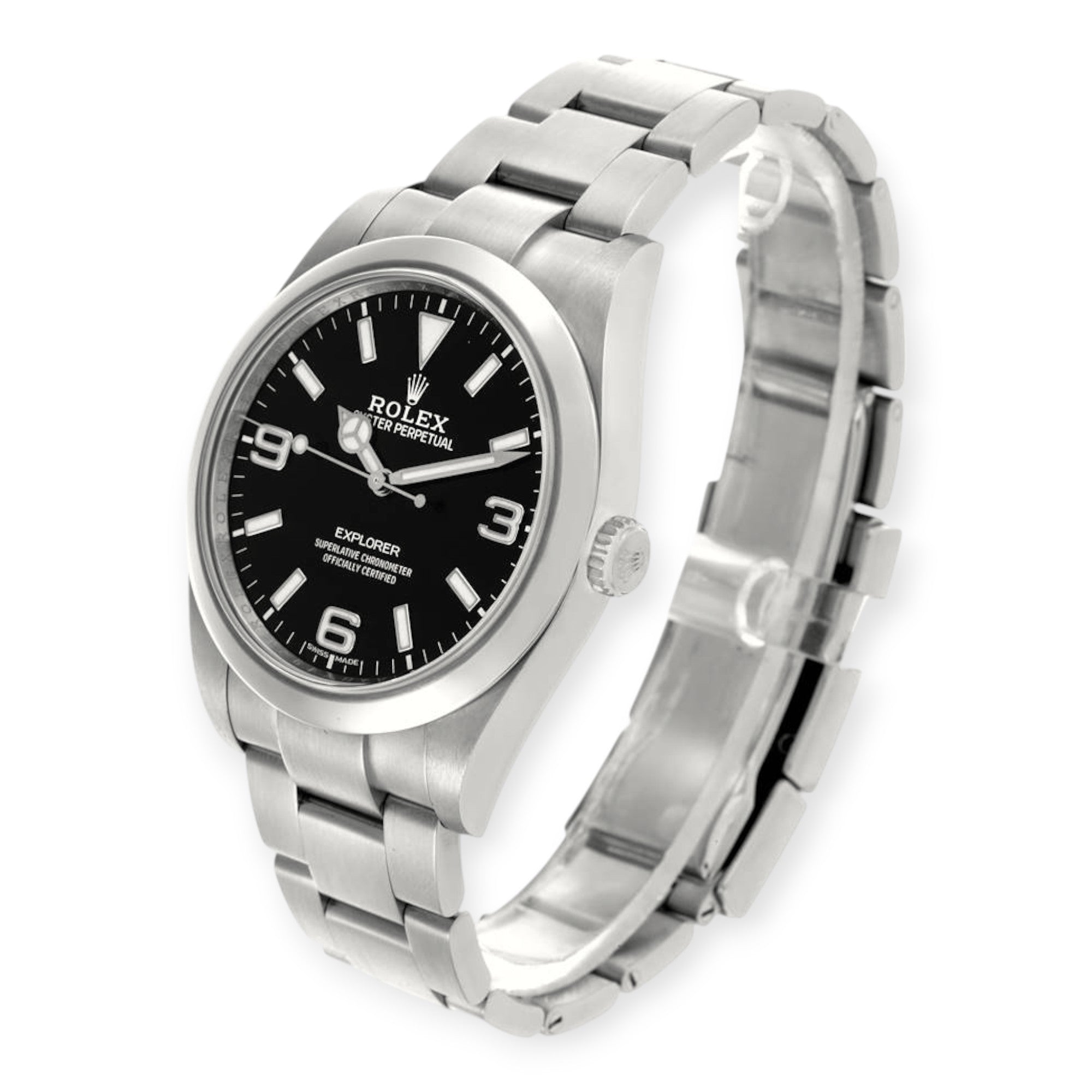 Rolex Explorer I 39mm 214270 Black Dial Steel Mens Watch-Rolex-JD Watches NY