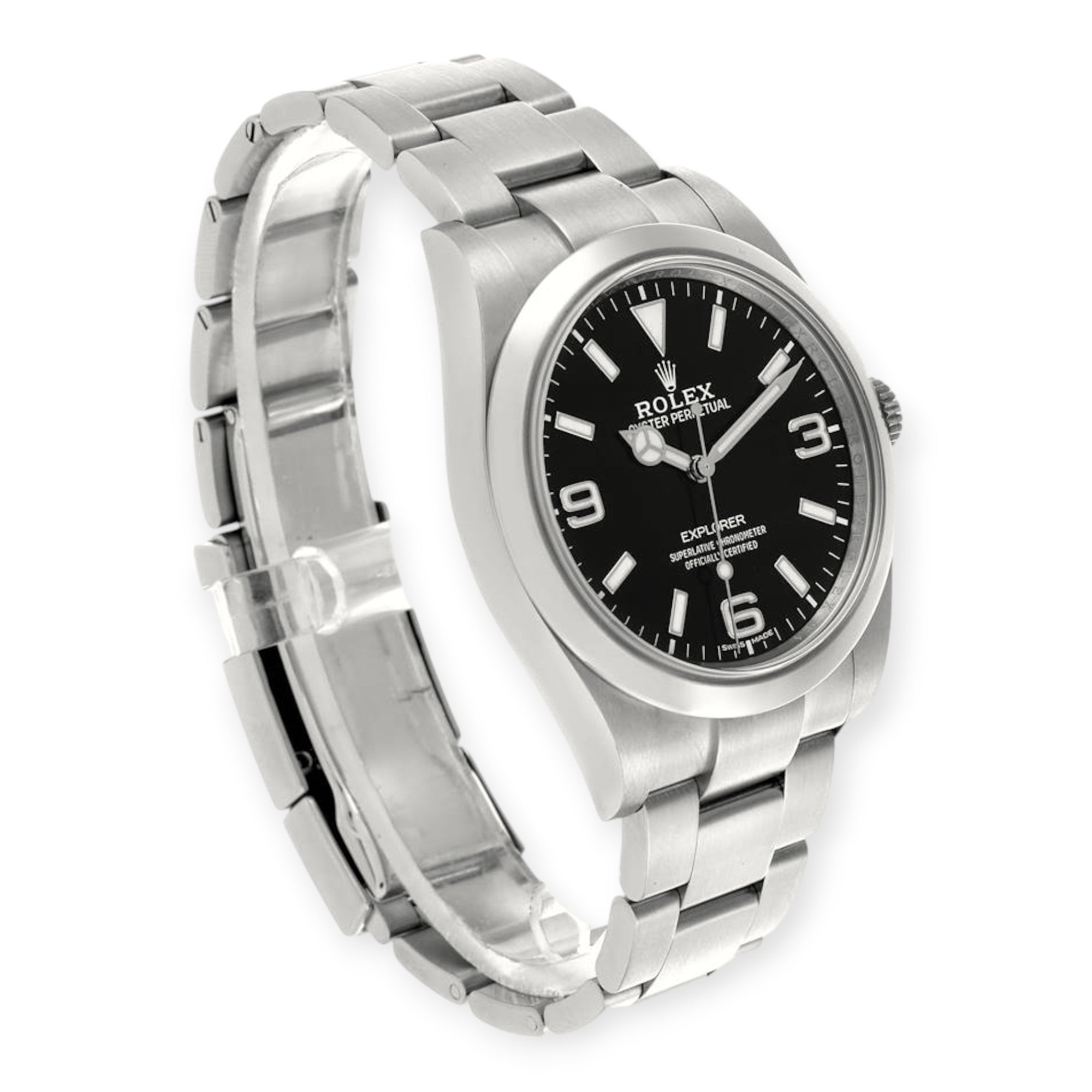 Rolex Explorer I 39mm 214270 Black Dial Steel Mens Watch-Rolex-JD Watches NY