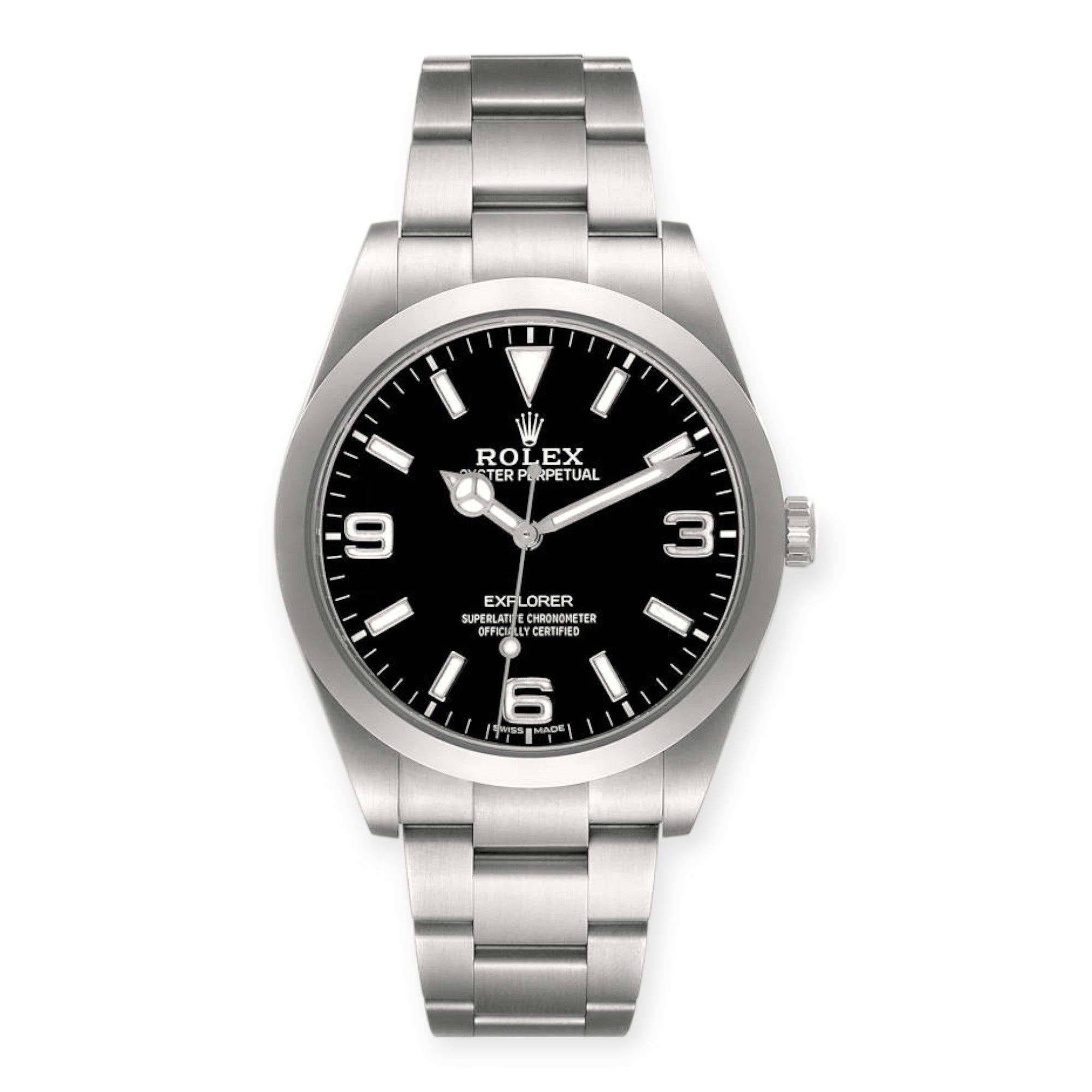 Rolex Explorer I 39mm 214270 Black Dial Steel Mens Watch-Rolex-JD Watches NY